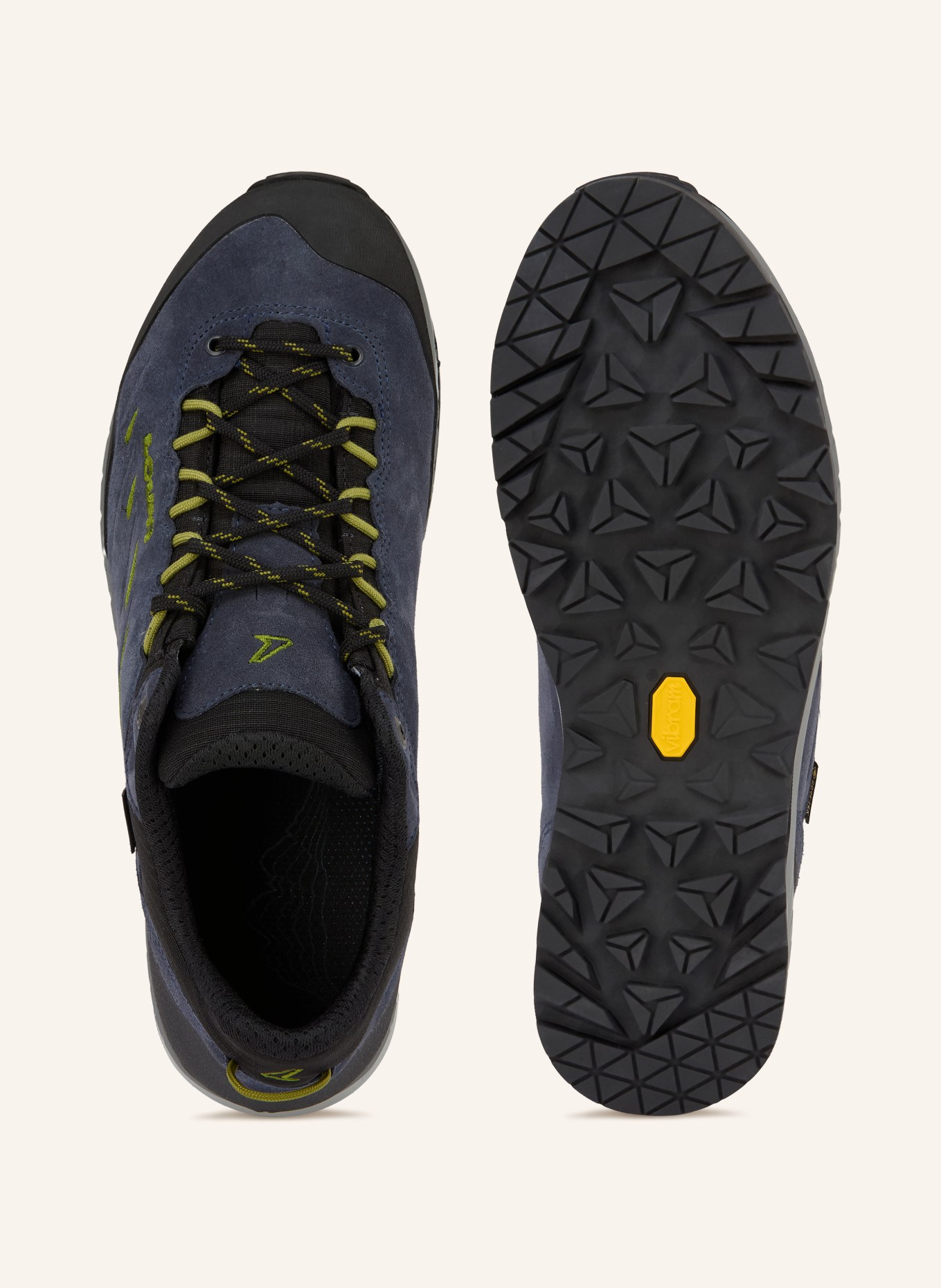 LOWA DELAGO GTX LO hiking shoes: DARK BLUE / LIGHT GREEN / BLACK