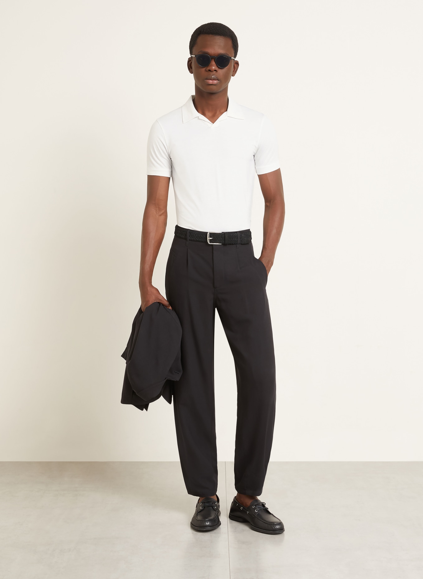 GIORGIO ARMANI Polo en jersey: BLANC