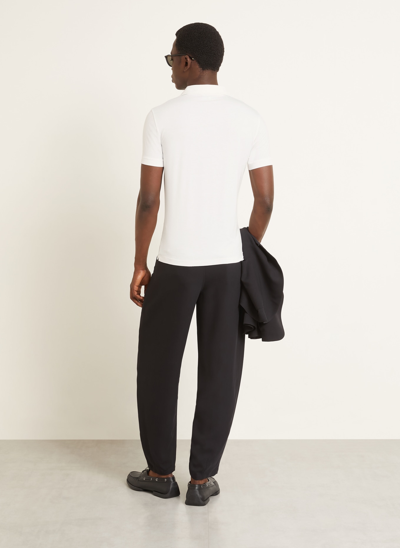 GIORGIO ARMANI Polo en jersey: BLANC