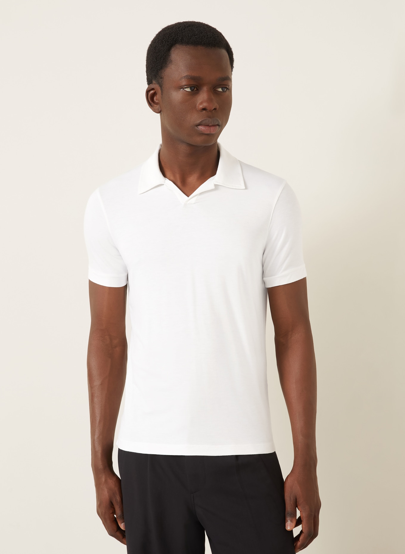GIORGIO ARMANI Polo en jersey: BLANC