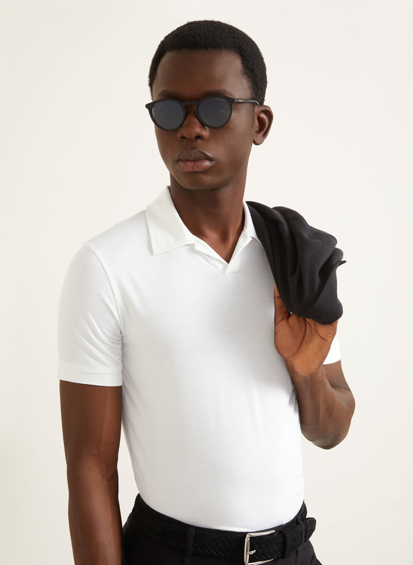 GIORGIO ARMANI Polo en jersey: BLANC