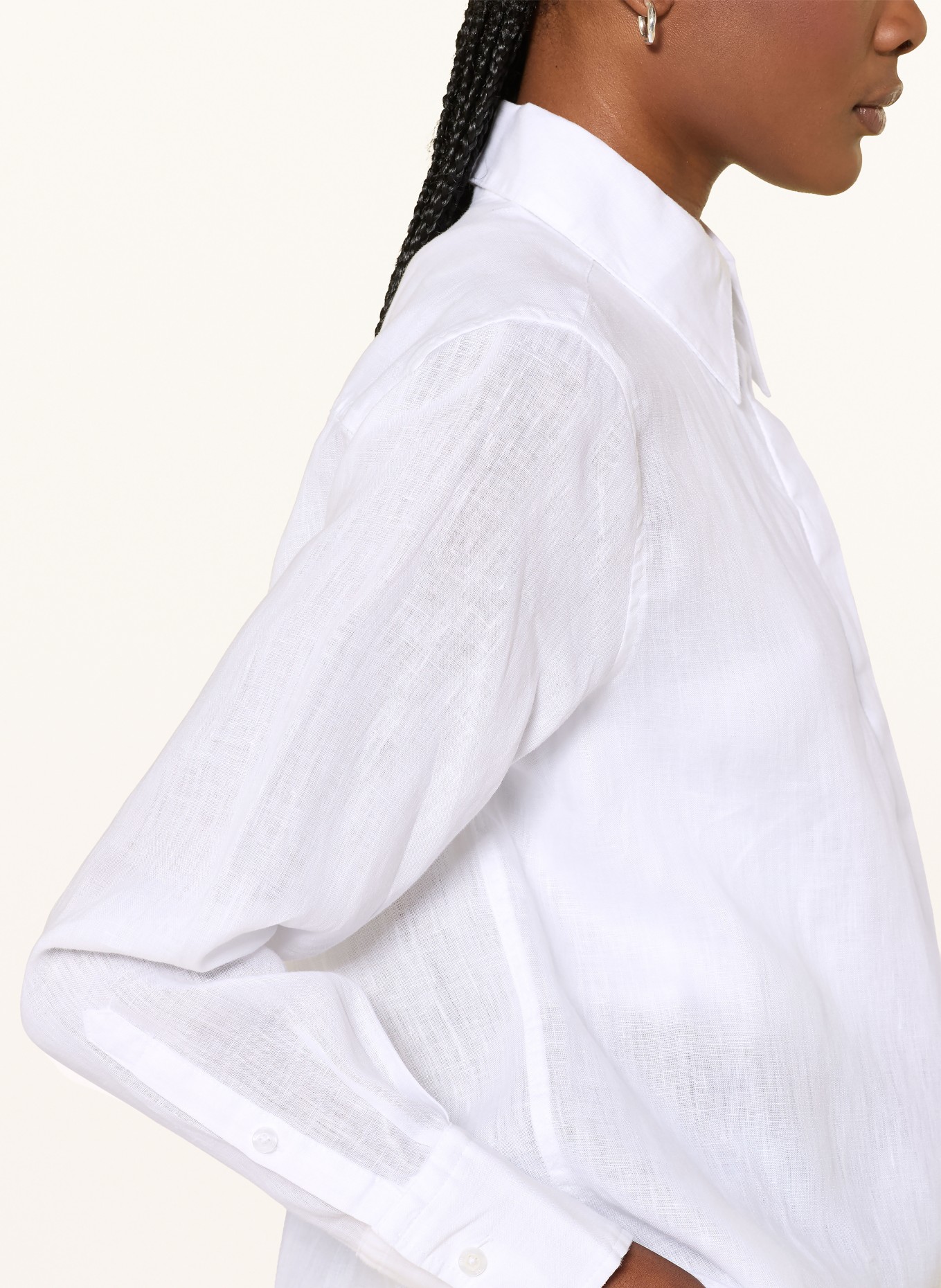 REISS Hemdbluse BELLE aus Leinen: WEISS