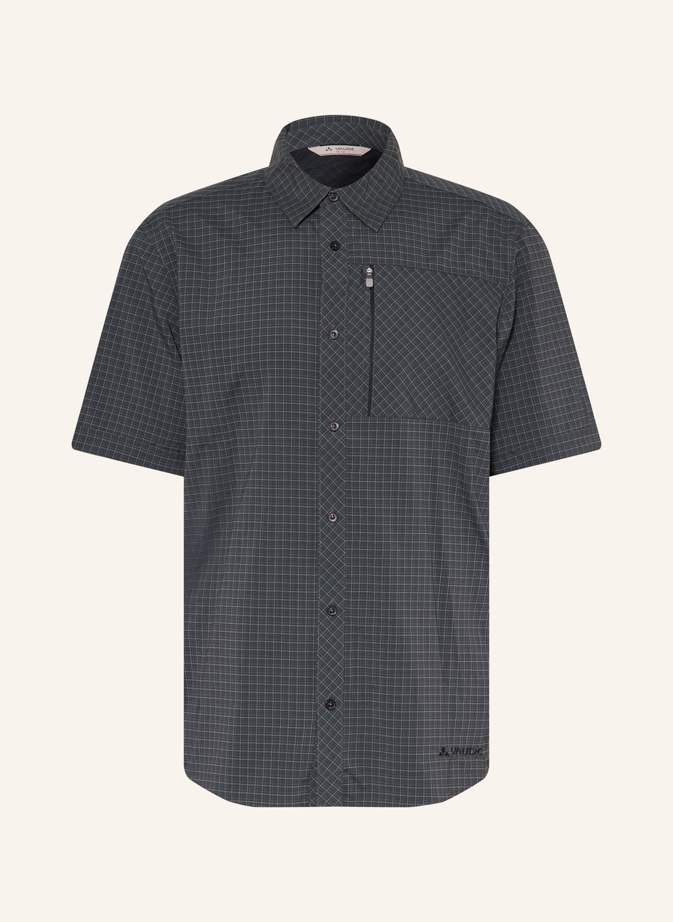 VAUDE Outdoor shirt SEILAND IV: DARK GRAY / LIGHT GRAY / BLACK