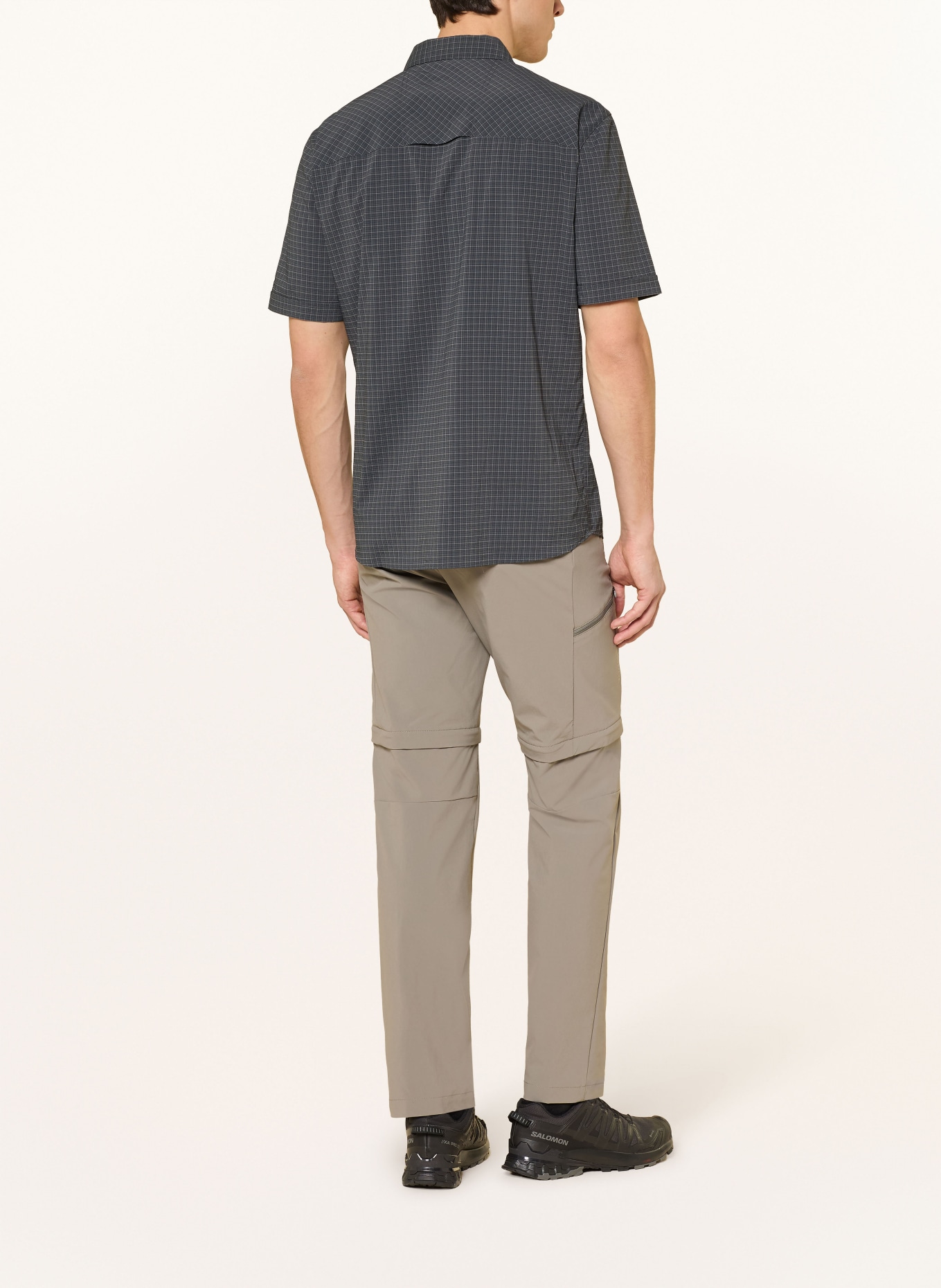 VAUDE Outdoor shirt SEILAND IV: DARK GRAY / LIGHT GRAY / BLACK