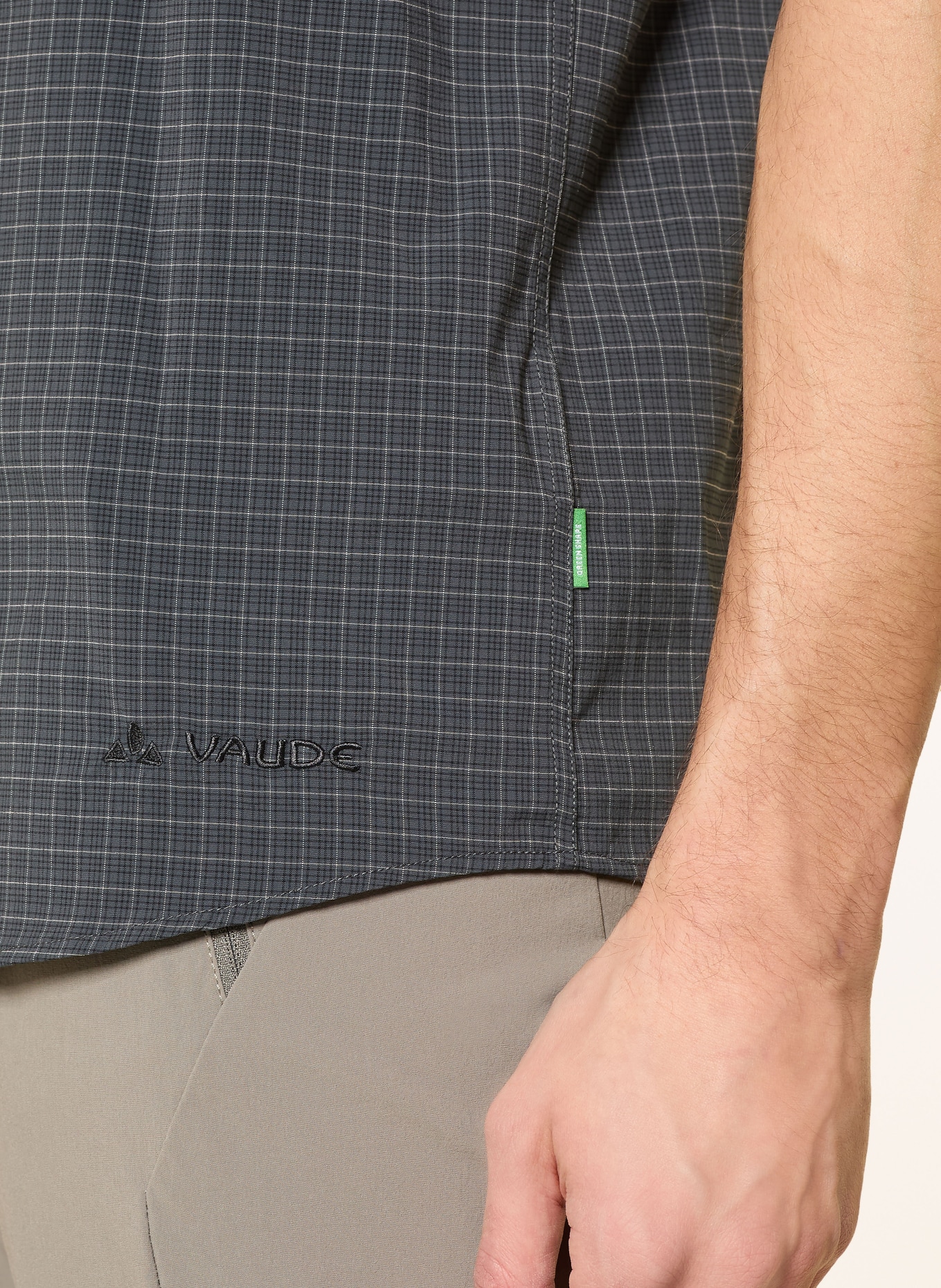 VAUDE Outdoor shirt SEILAND IV: DARK GRAY / LIGHT GRAY / BLACK