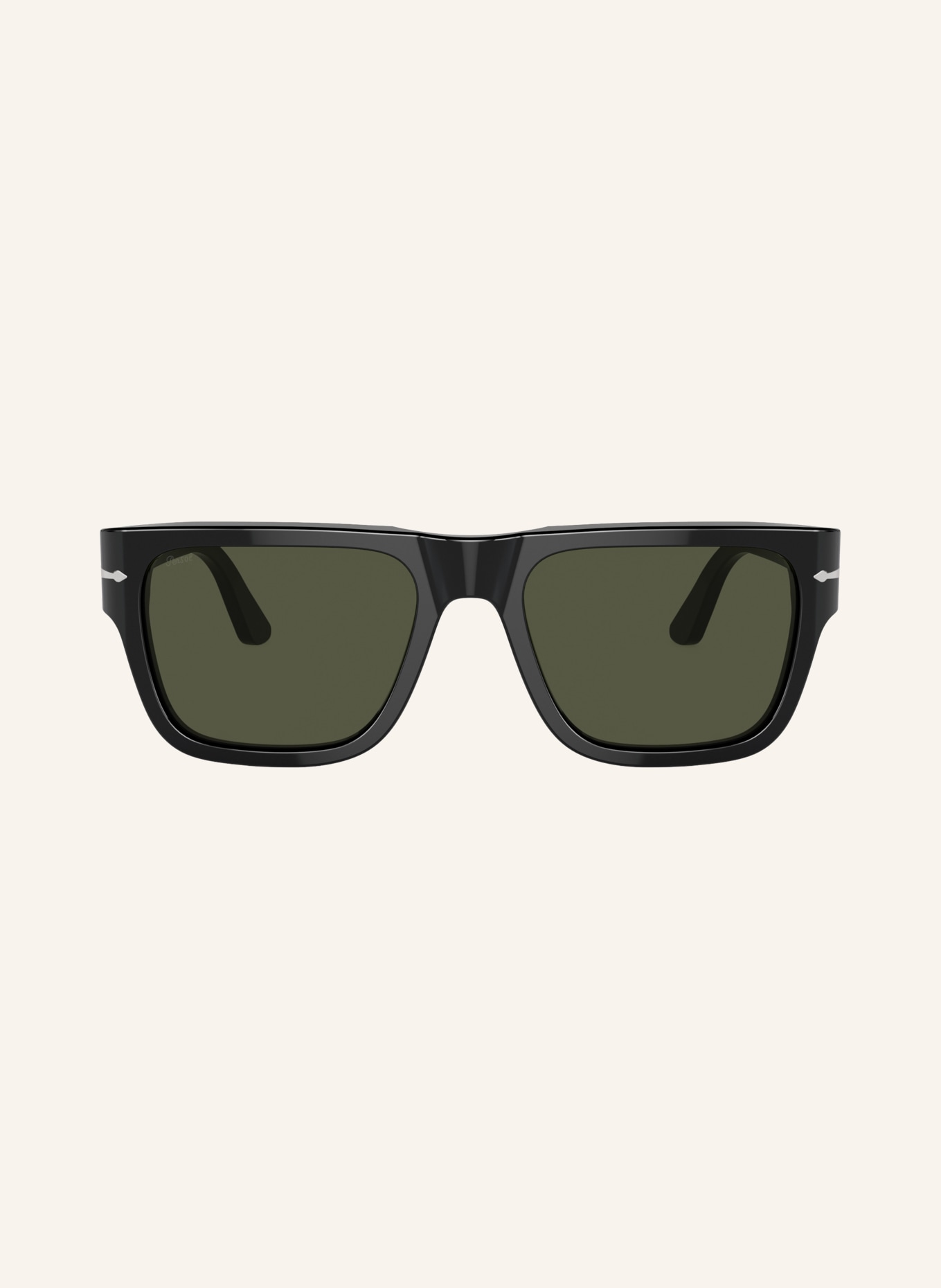 Persol Sonnenbrille PO3348S: SCHWARZ/ GRÜN