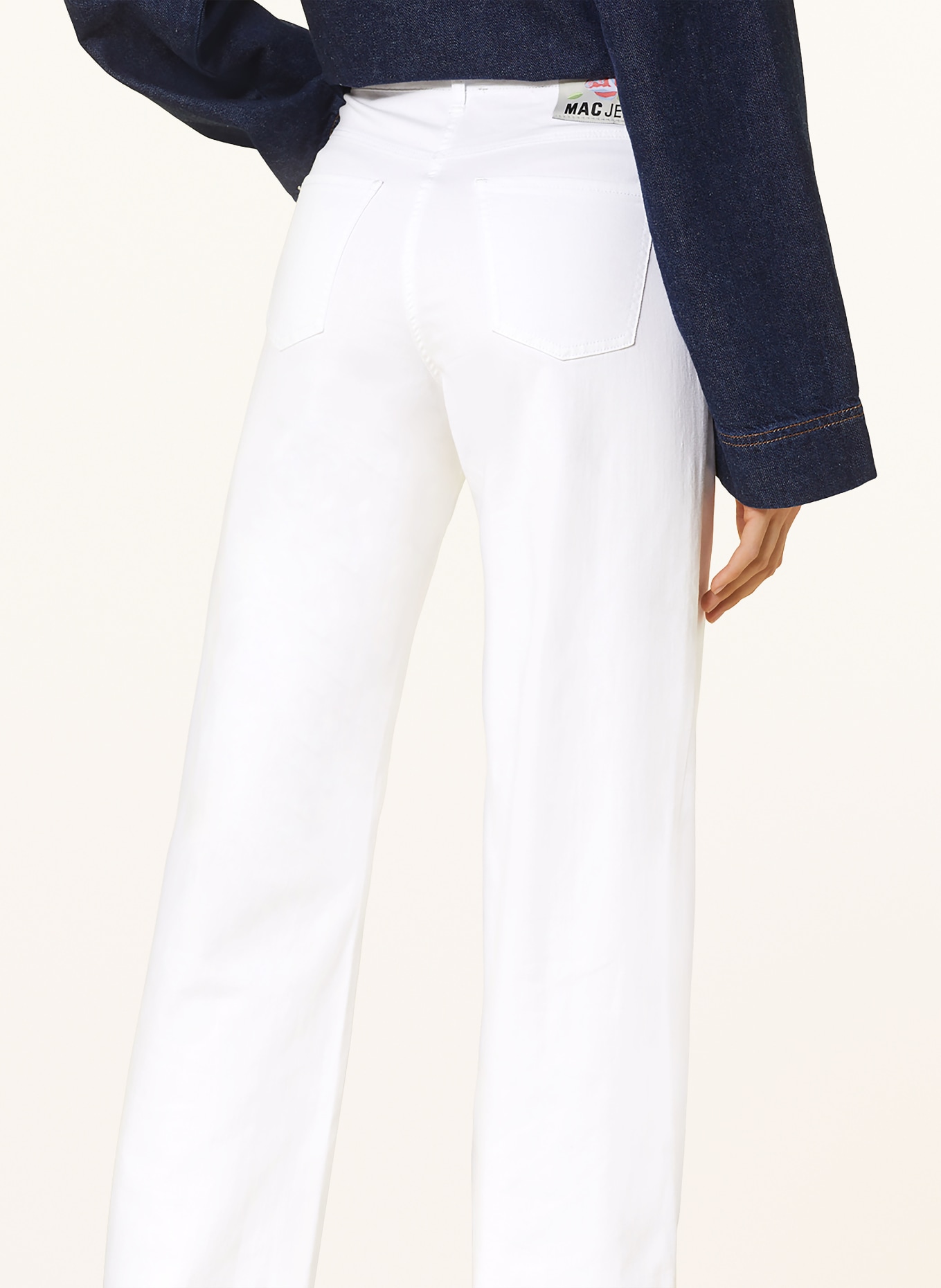 MAC Džíny s širokými nohavicemi DREAM: D010 WHITE DENIM