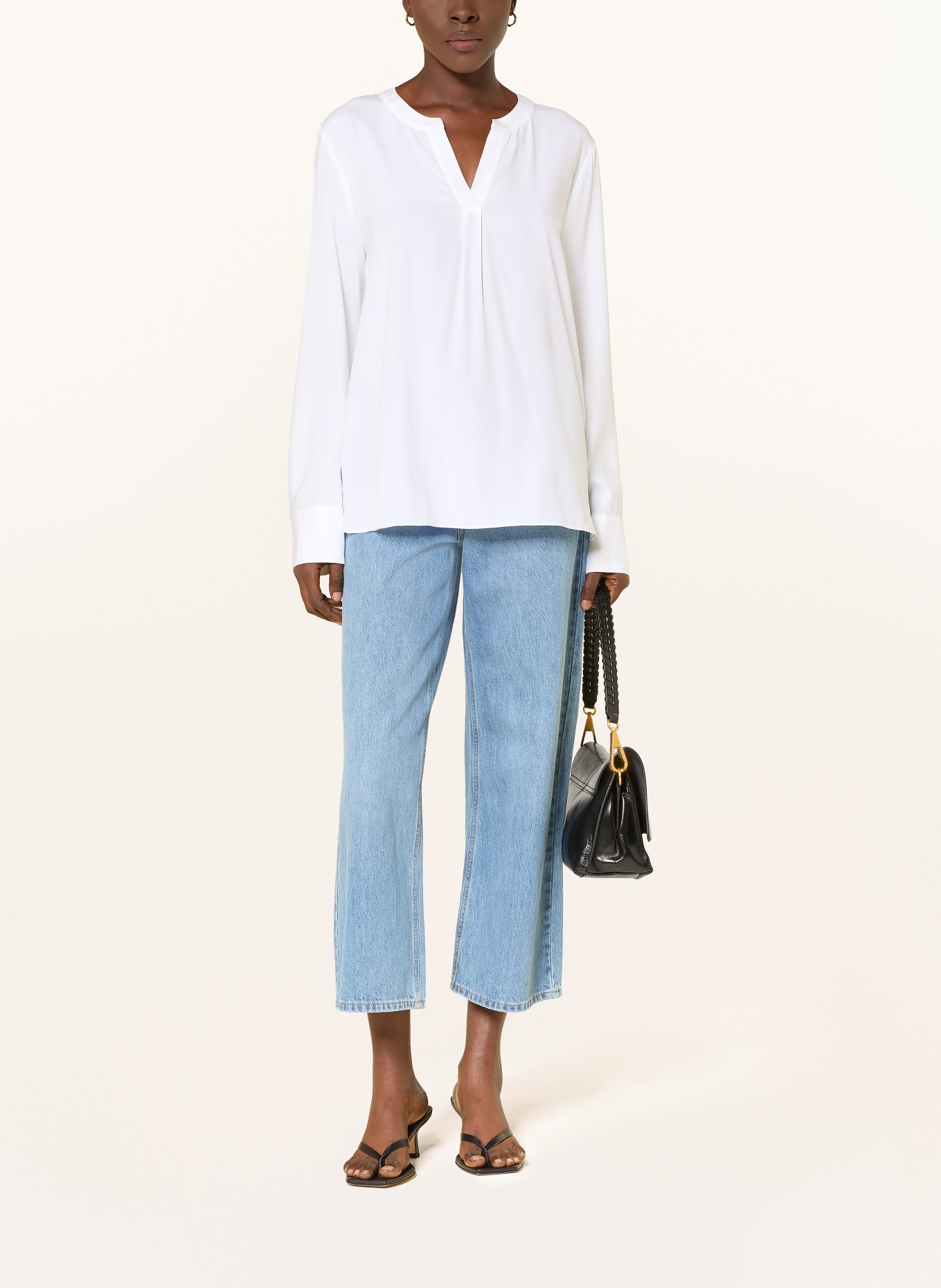 HERZEN'S ANGELEGENHEIT Blouse-shirt van zijde: WIT