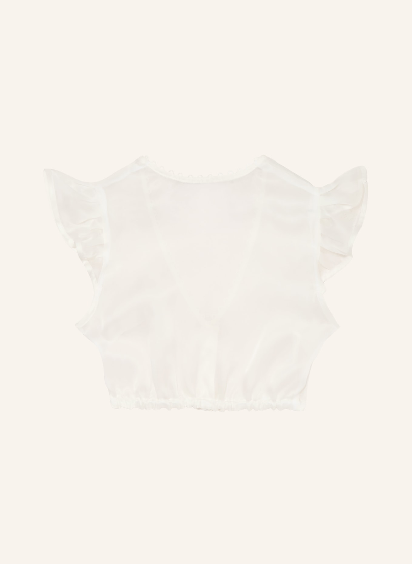 KINGA MATHE Blouse dirndl KIKI en soie: ÉCRU