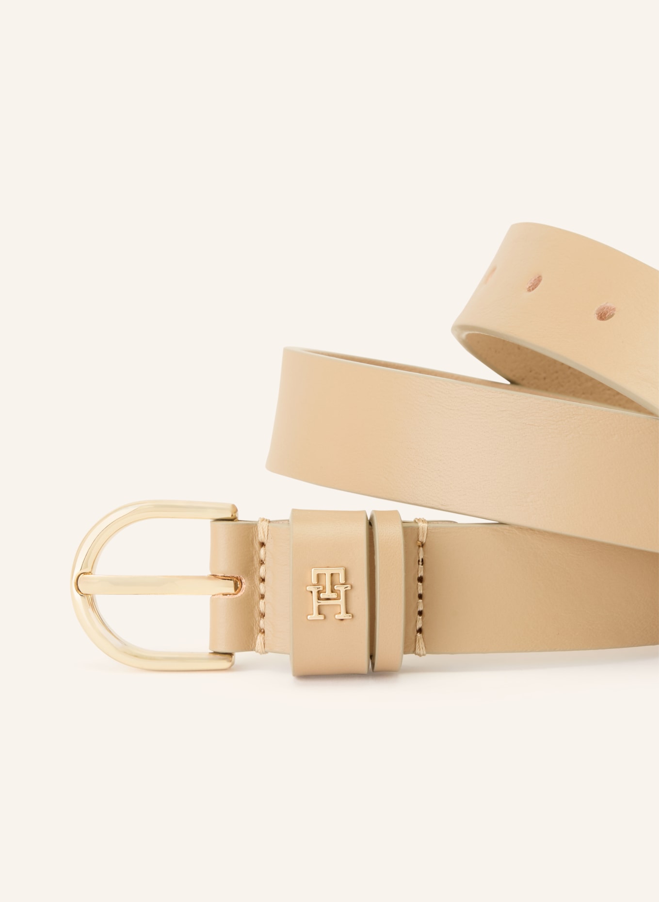 TOMMY HILFIGER Ledergürtel: BEIGE