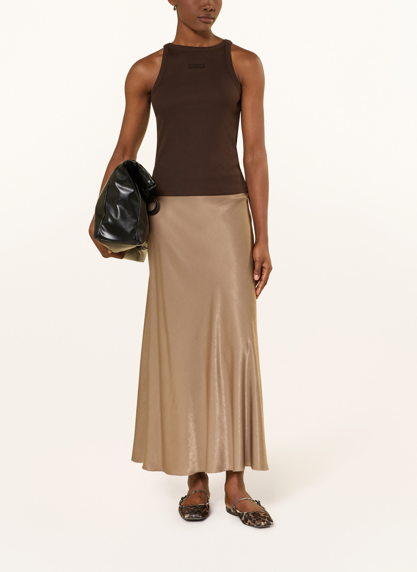 MSCH COPENHAGEN Jupe en satin MSCHNICOLETTE ULLAS: MARRON