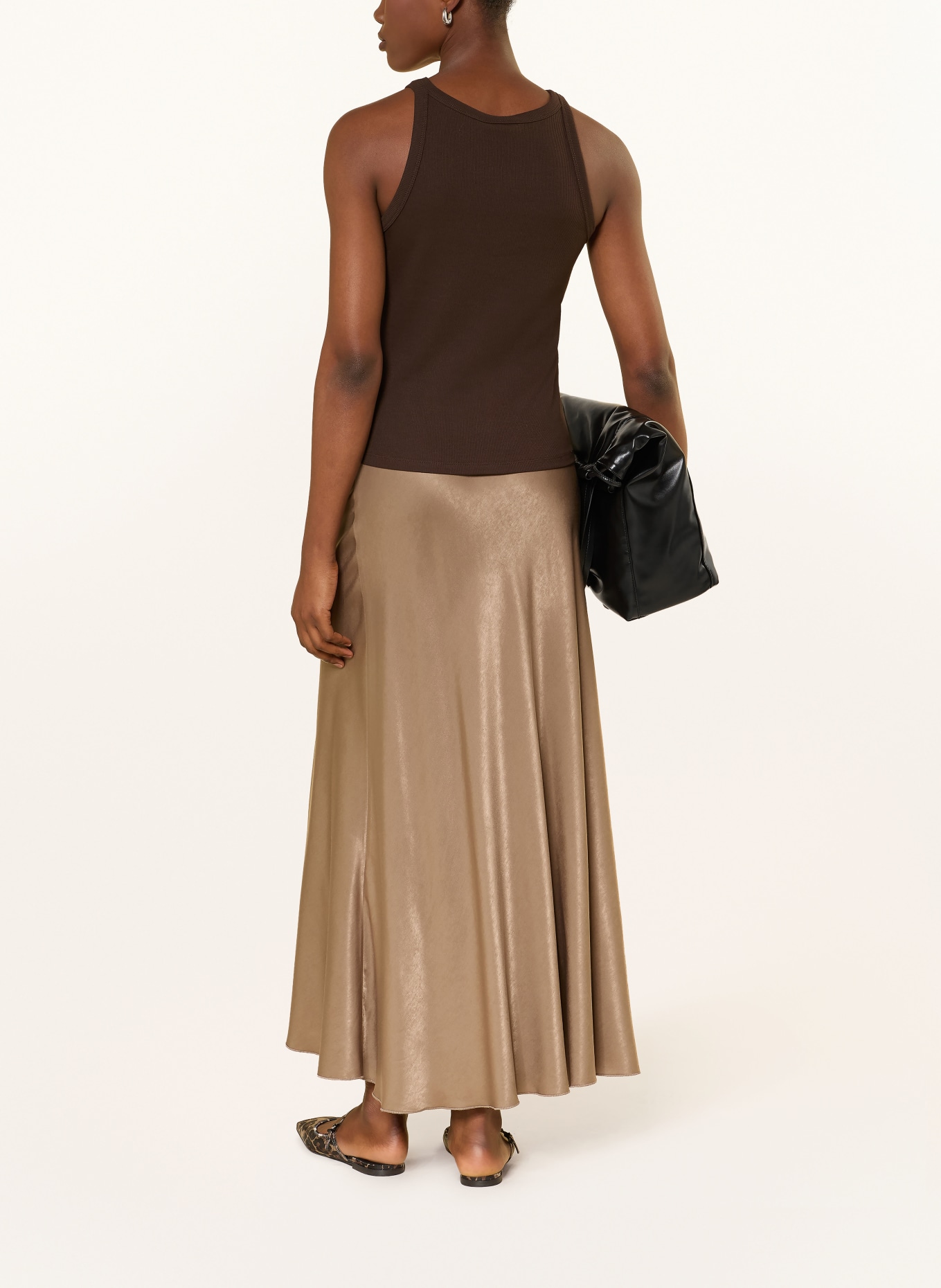 MSCH COPENHAGEN Jupe en satin MSCHNICOLETTE ULLAS: MARRON