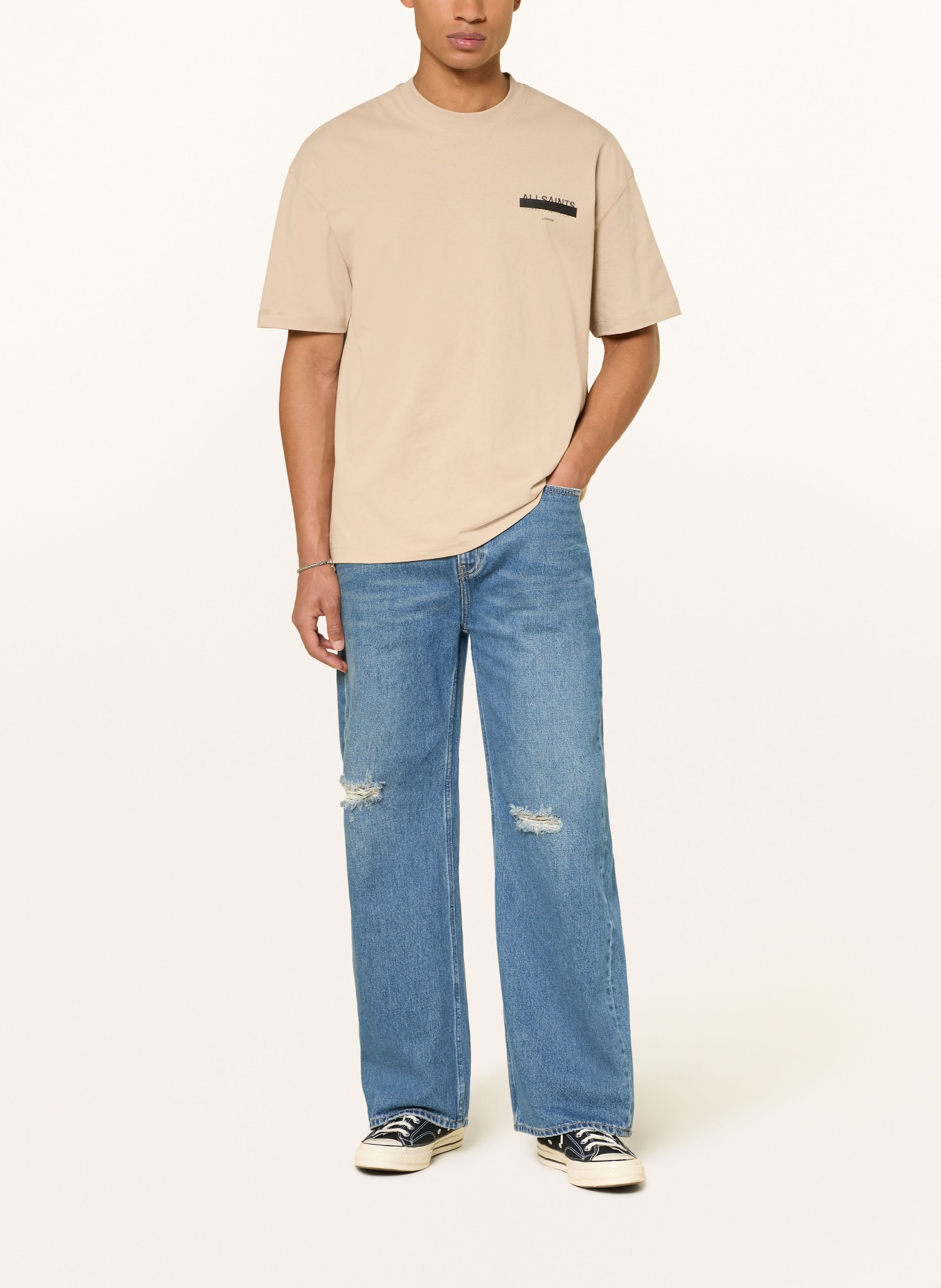 ALLSAINTS T-shirt REDACT: LIGHT BROWN