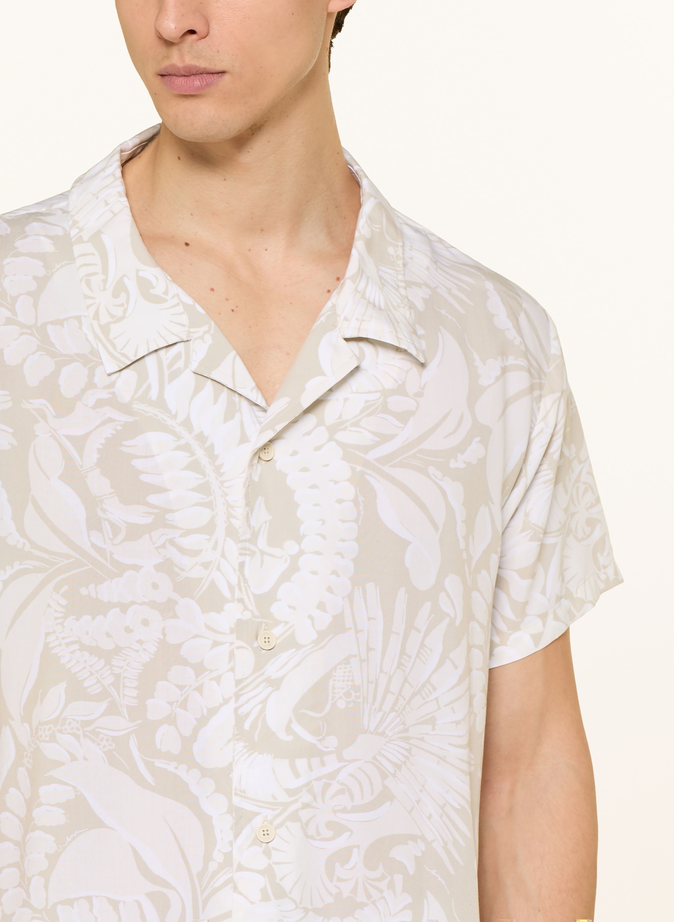 BOSS Resorthemd BEACH Comfort Fit: BEIGE / CREME