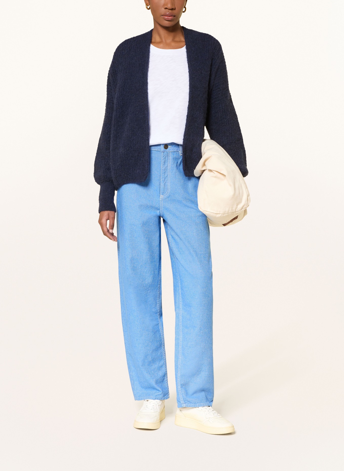 American Vintage Dzianinowe wdzianko EAST z dodatkiem z alpaki: GRANATOWY