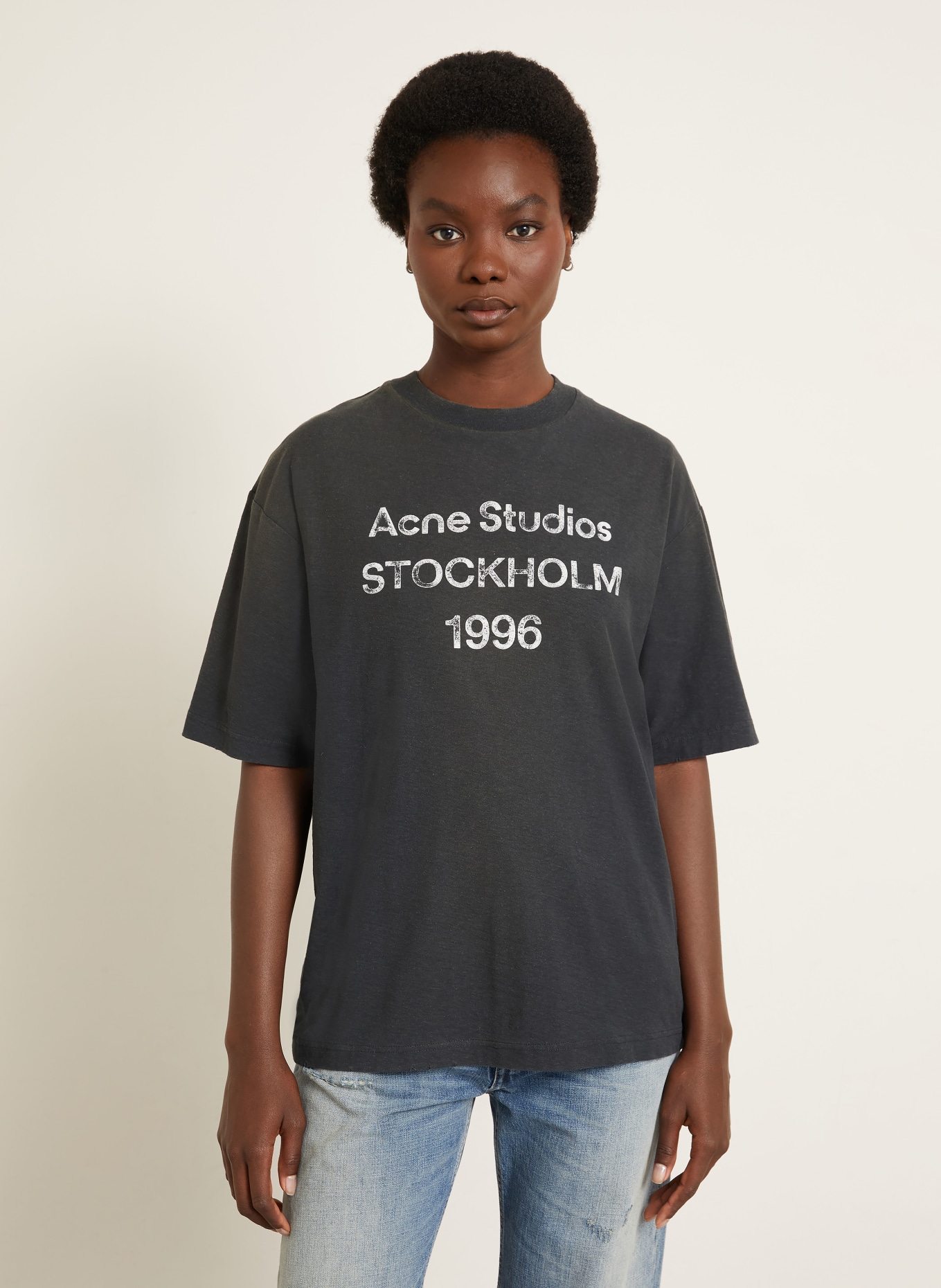 Acne Studios T-shirt: BLACK / WHITE