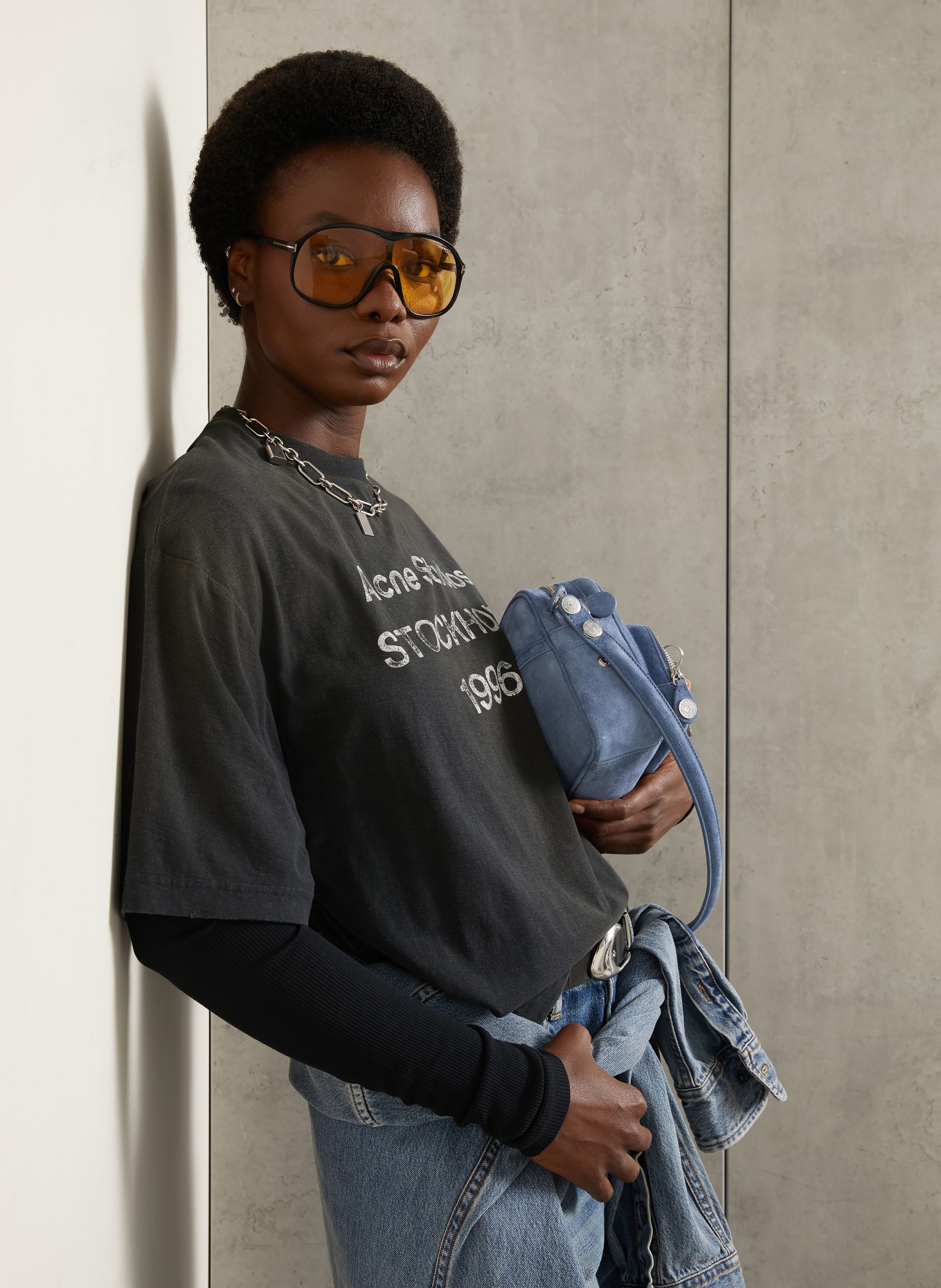 Acne Studios T-shirt: BLACK / WHITE