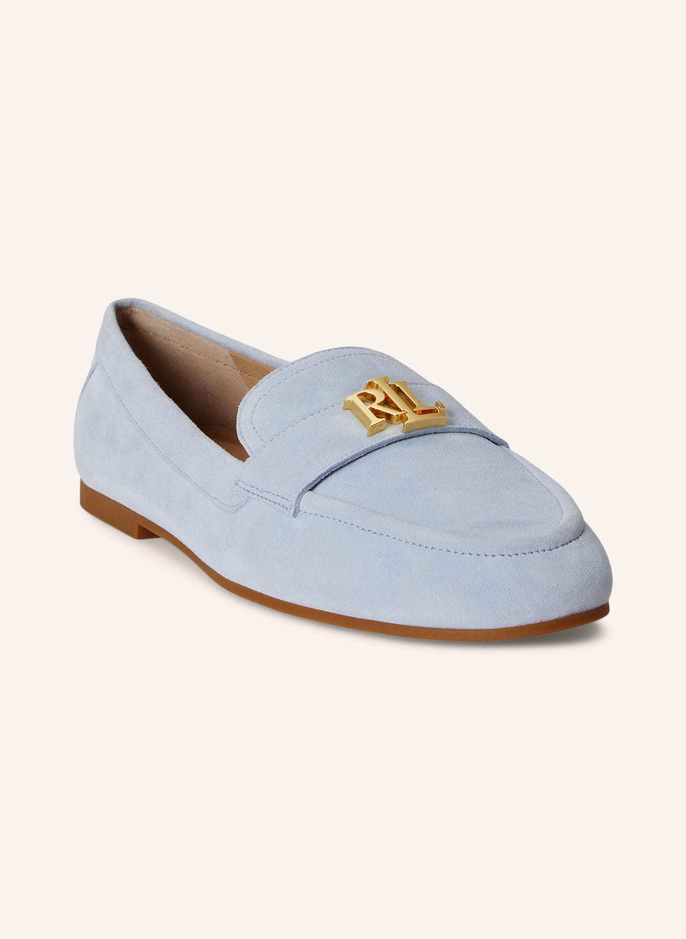LAUREN RALPH LAUREN Loafer AVERI III: BLAUWGRIJS / GOUD