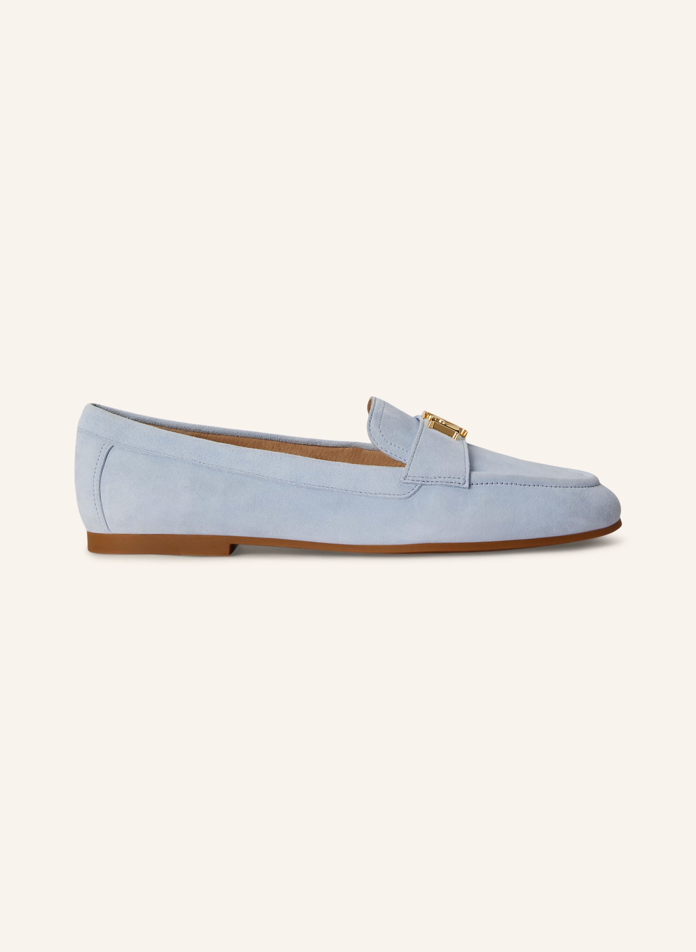 LAUREN RALPH LAUREN Loafer AVERI III: BLAUWGRIJS / GOUD