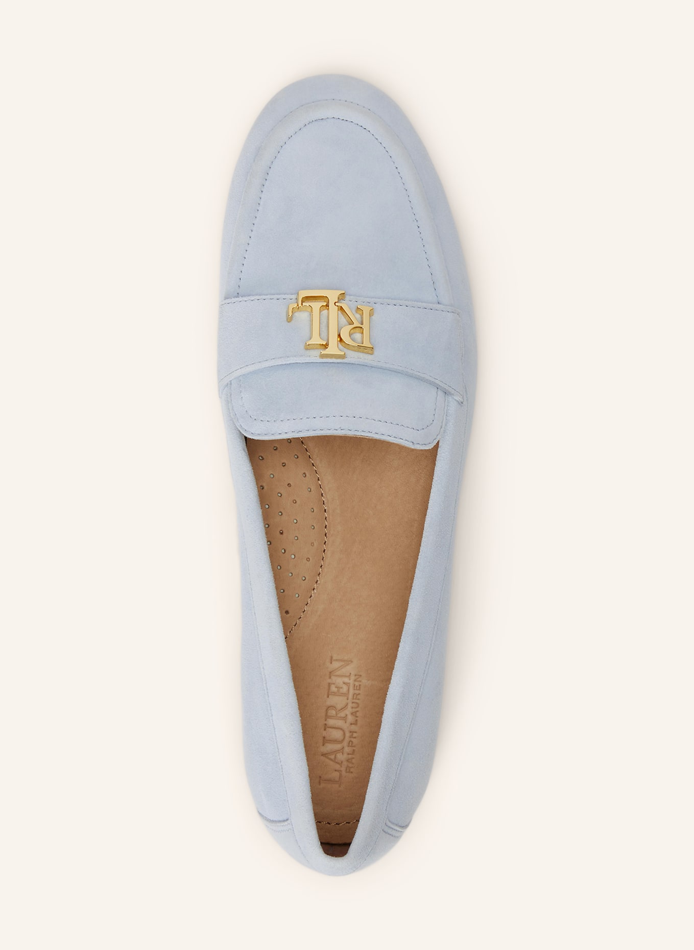 LAUREN RALPH LAUREN Loafer AVERI III: BLAUWGRIJS / GOUD