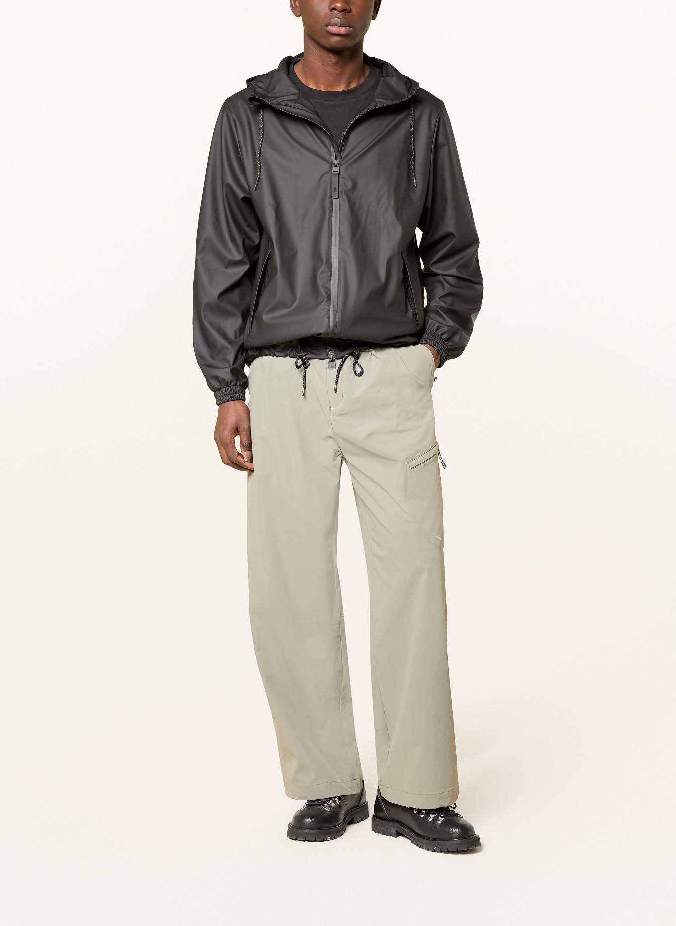 RAINS Veste de pluie STORM BREAKER W3: NOIR