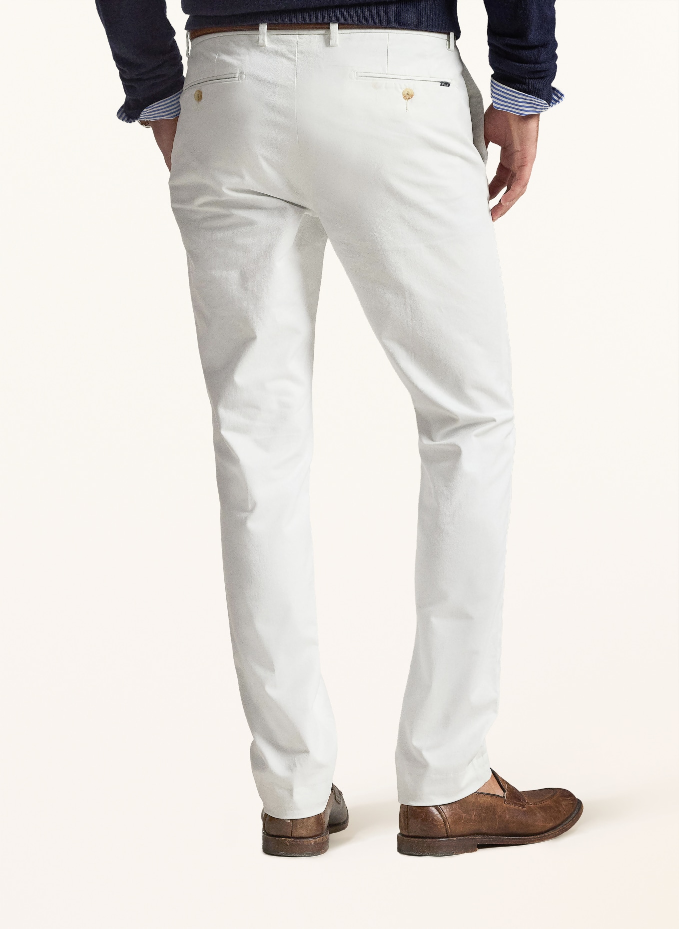 POLO RALPH LAUREN Pantalon chino slim fit: BLANC