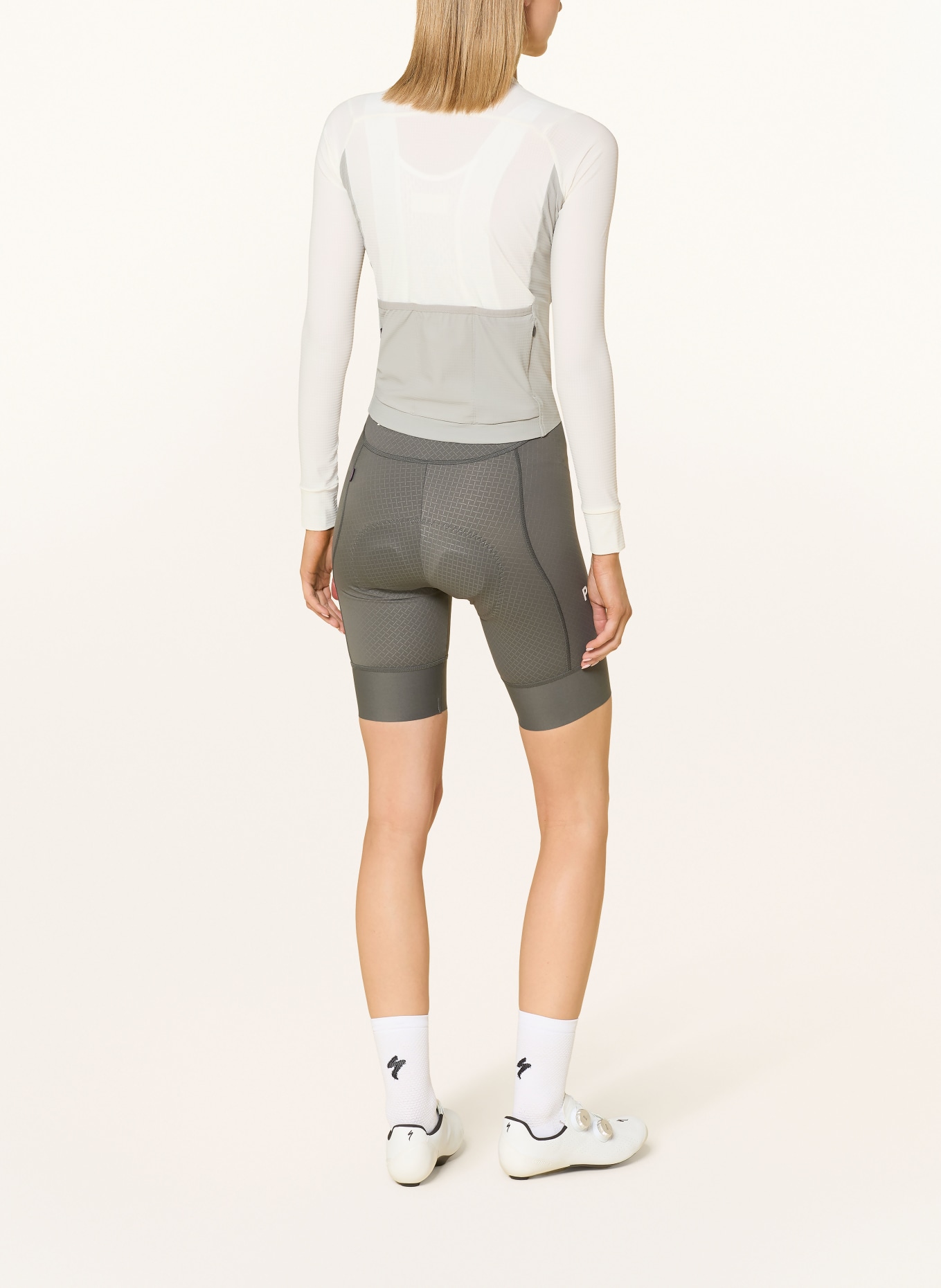 PAS NORMAL STUDIOS Cycling jersey MECHANISM PRO LONG SLEEVE JERSEY: WHITE / GRAY