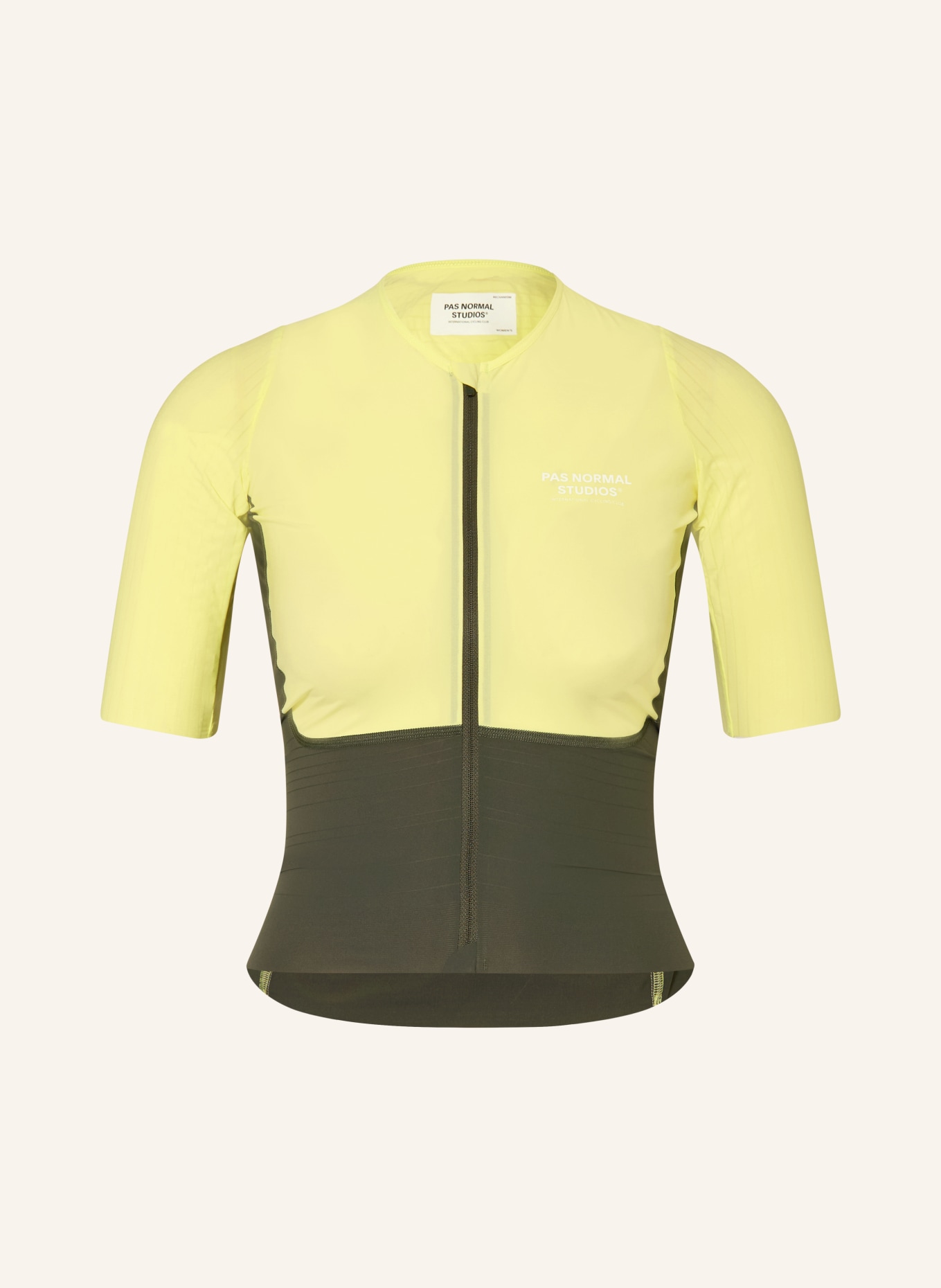 PAS NORMAL STUDIOS Radtrikot MECHANISM PRO: HELLGELB / KHAKI