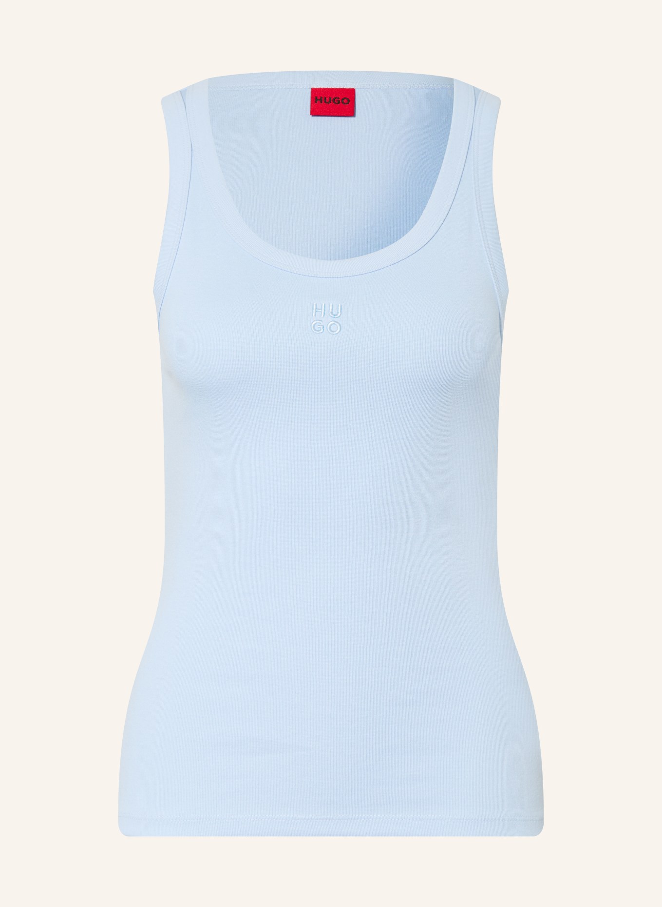 HUGO Top DATAMIA: LIGHT BLUE