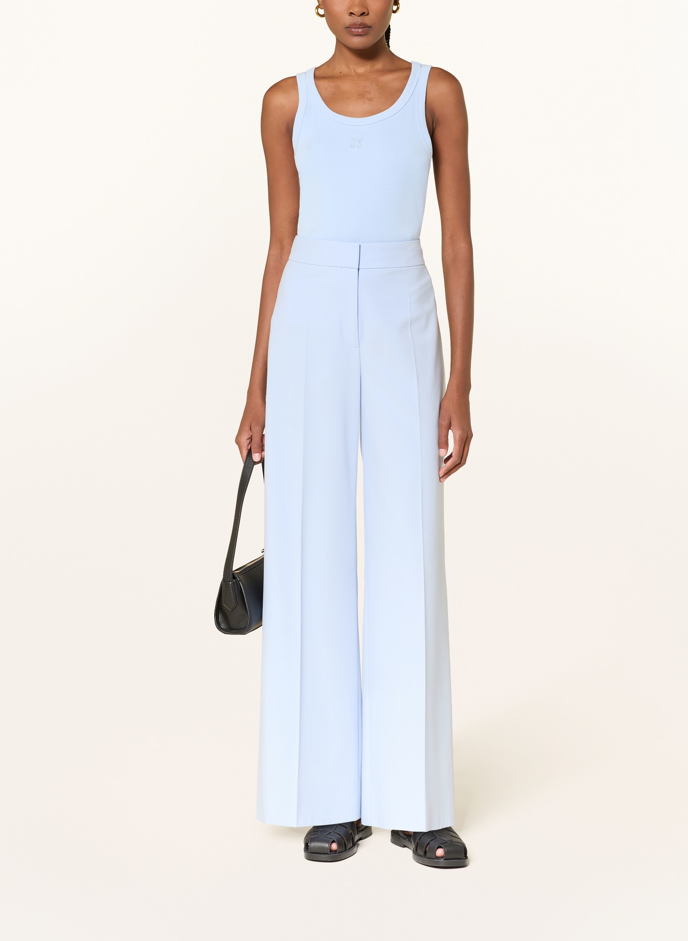 HUGO Top DATAMIA: LIGHT BLUE