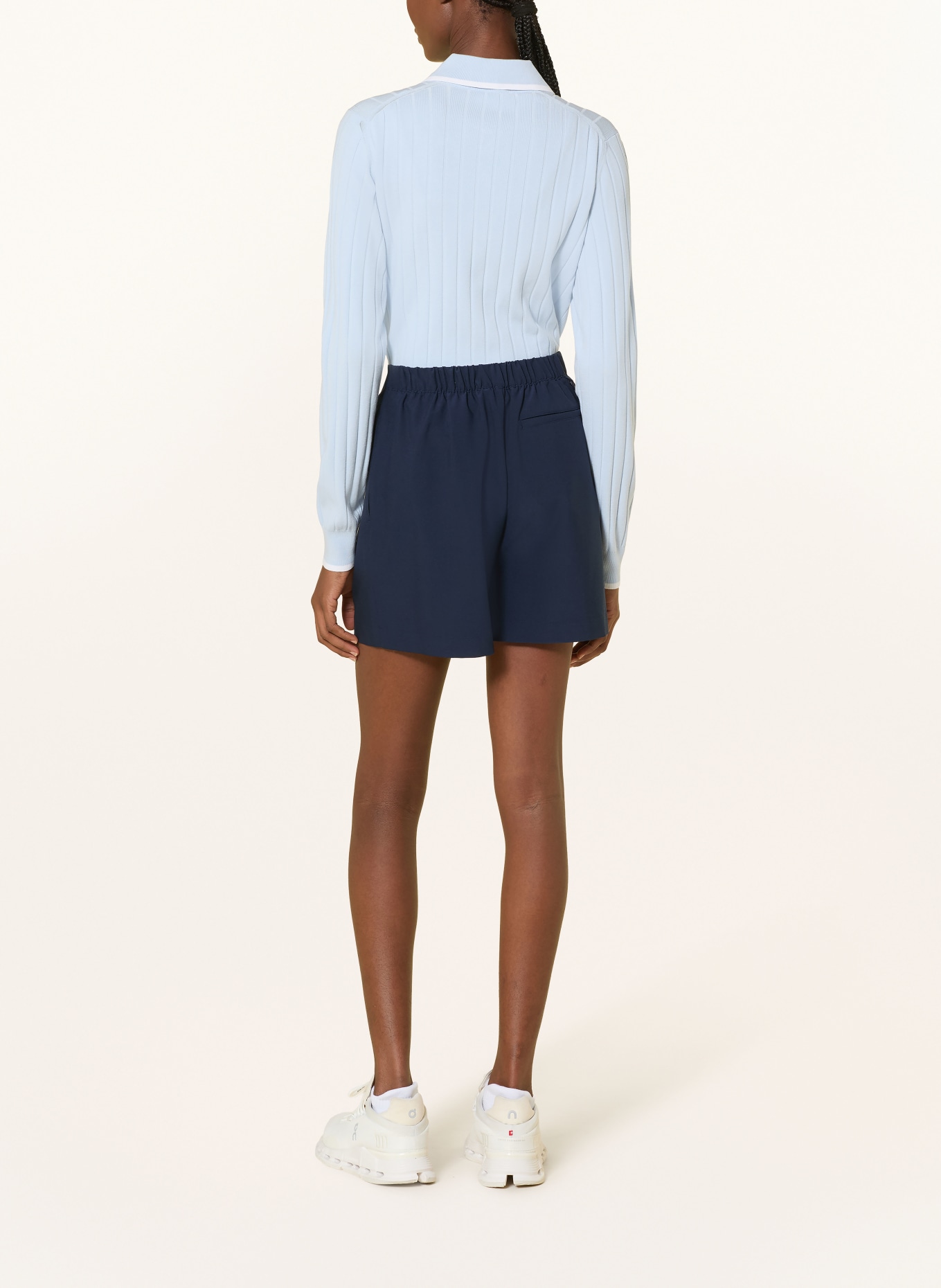 LACOSTE Performance polo shirt: LIGHT BLUE / WHITE