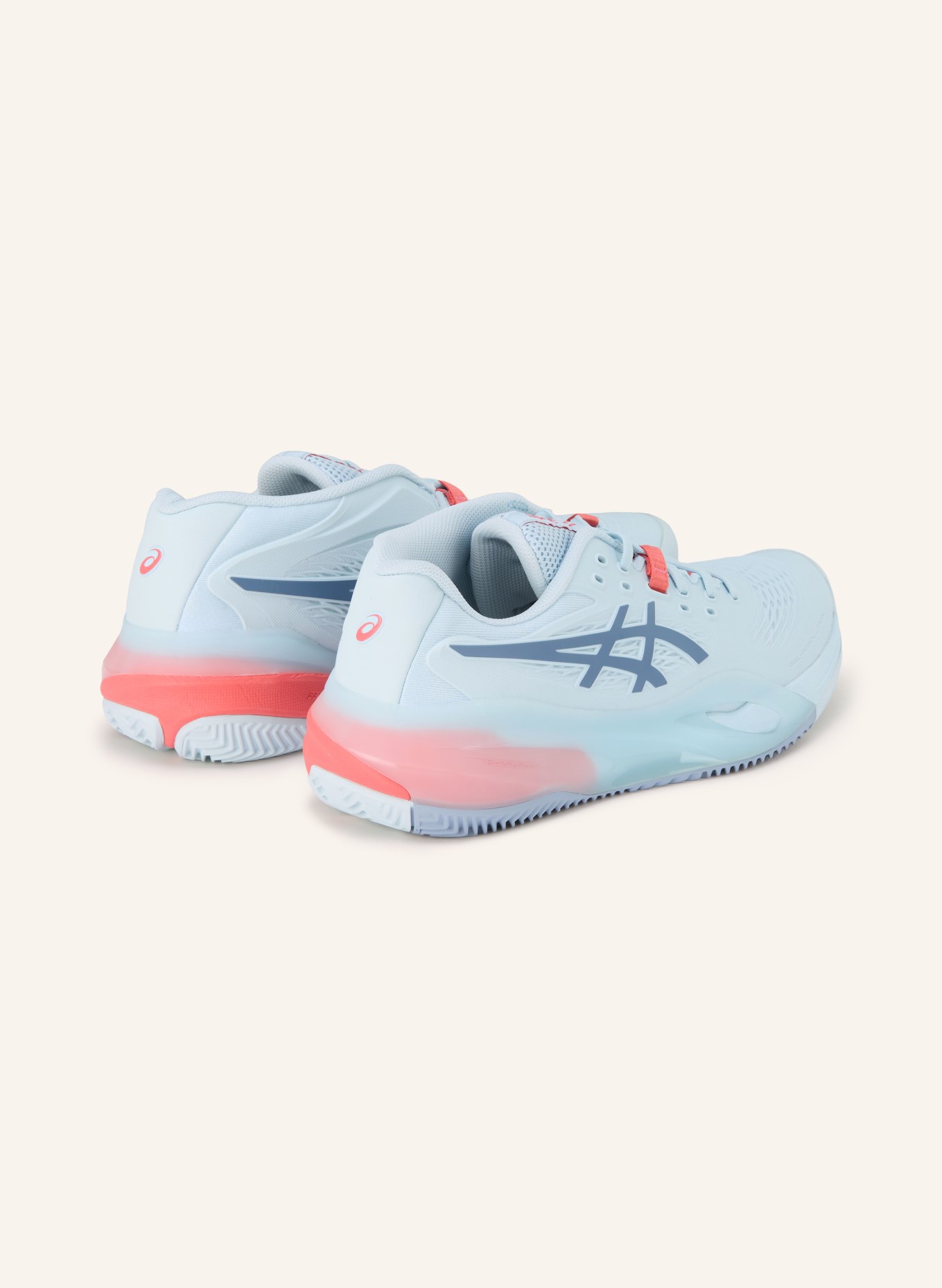 ASICS Tennisschuhe GEL-RESOLUTION X CLAY: HELLBLAU / HELLROT