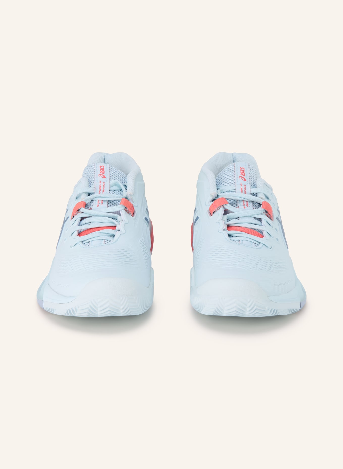 ASICS Tennisschuhe GEL-RESOLUTION X CLAY: HELLBLAU / HELLROT