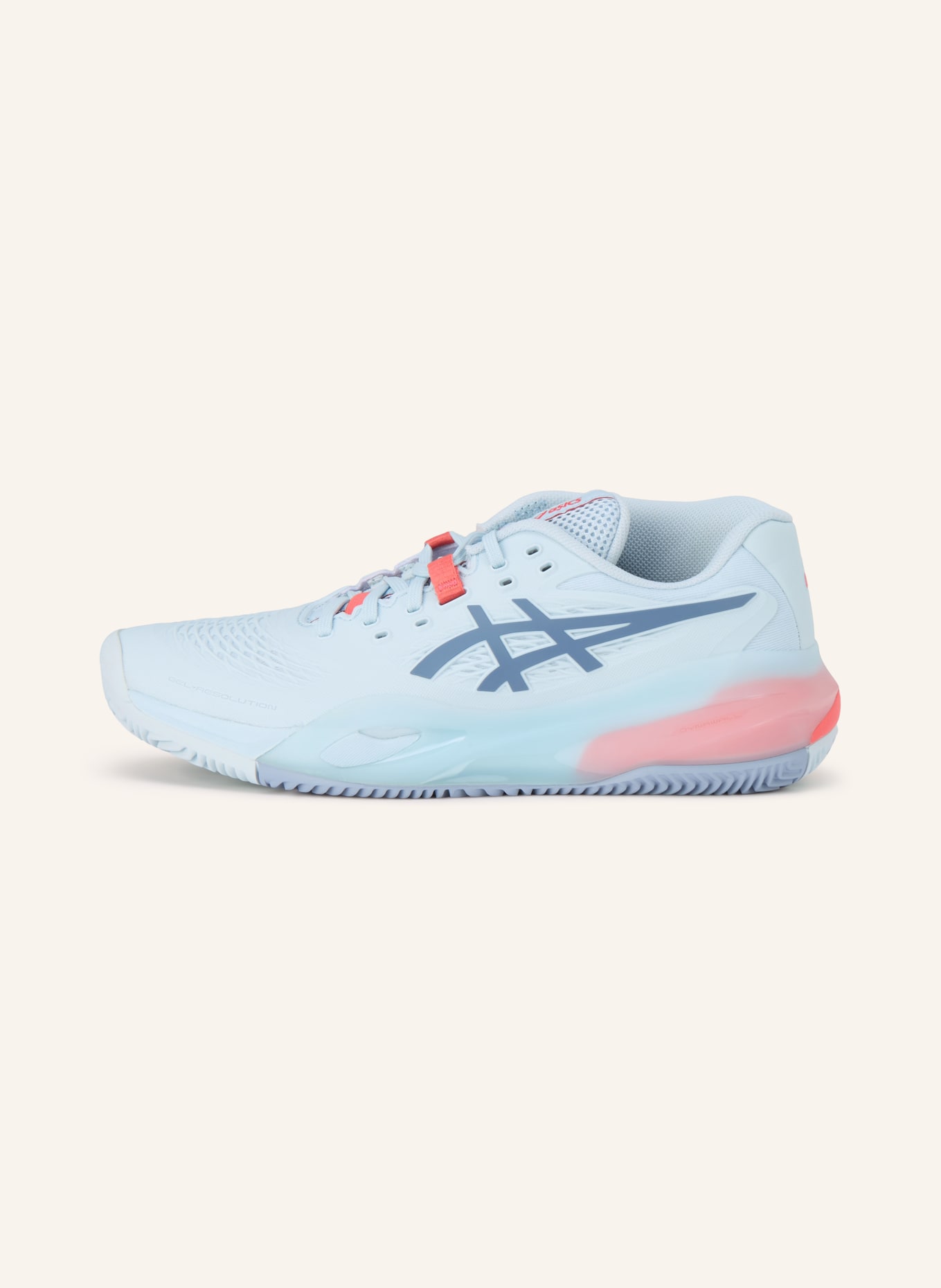 ASICS Tennisschuhe GEL-RESOLUTION X CLAY: HELLBLAU / HELLROT