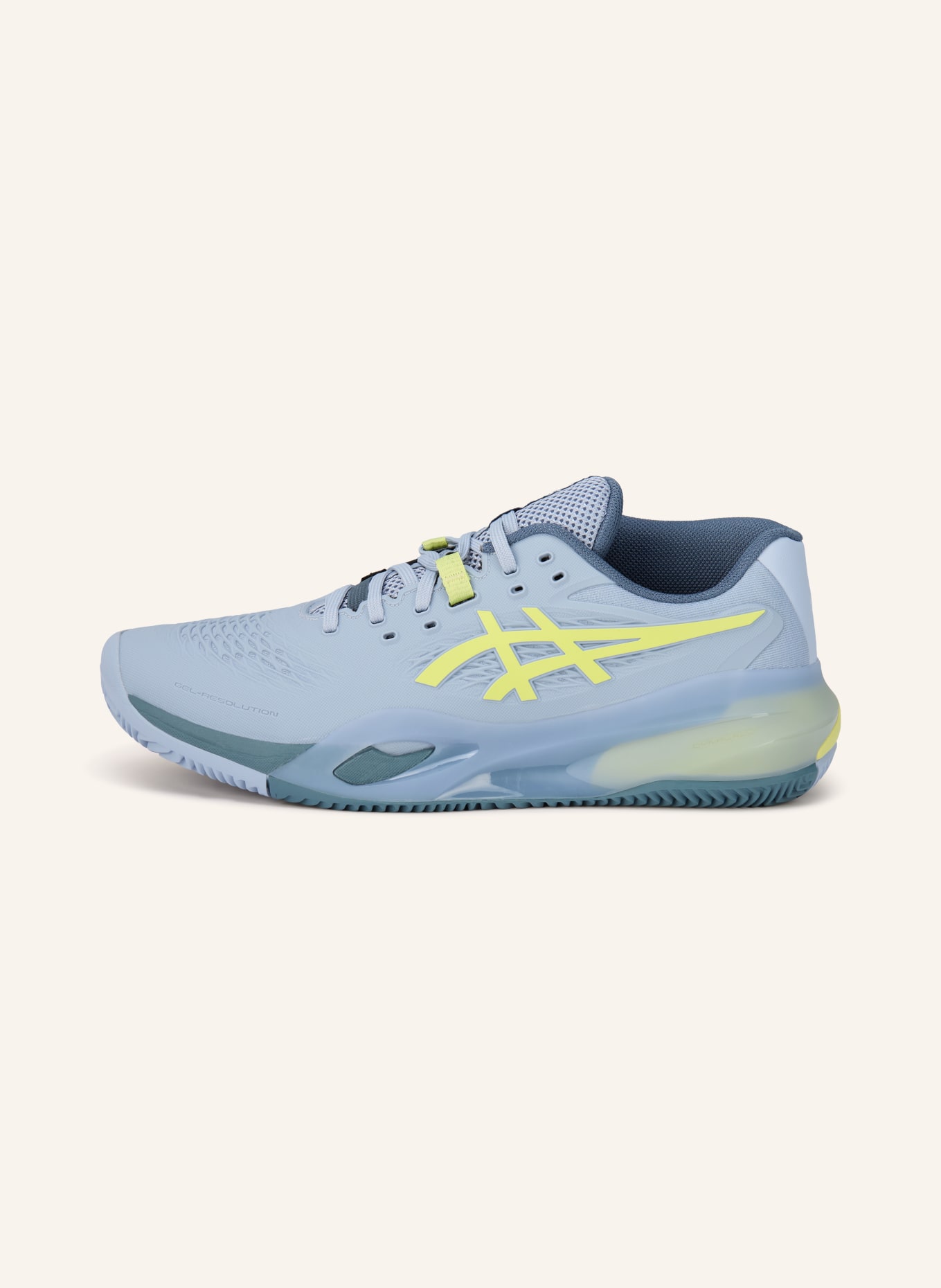 ASICS Tennisschuhe GEL-RESOLUTION X CLAY: BLAUGRAU / GELB