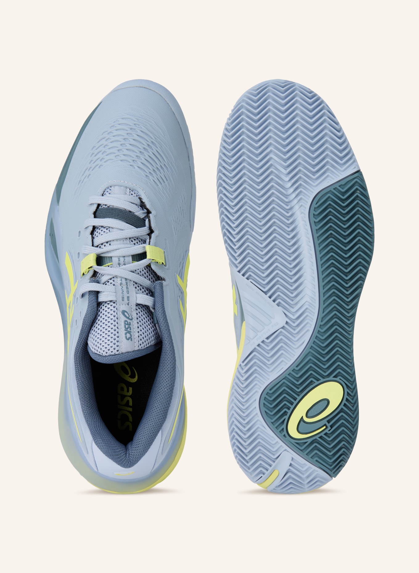 ASICS Tennisschuhe GEL-RESOLUTION X CLAY: BLAUGRAU / GELB