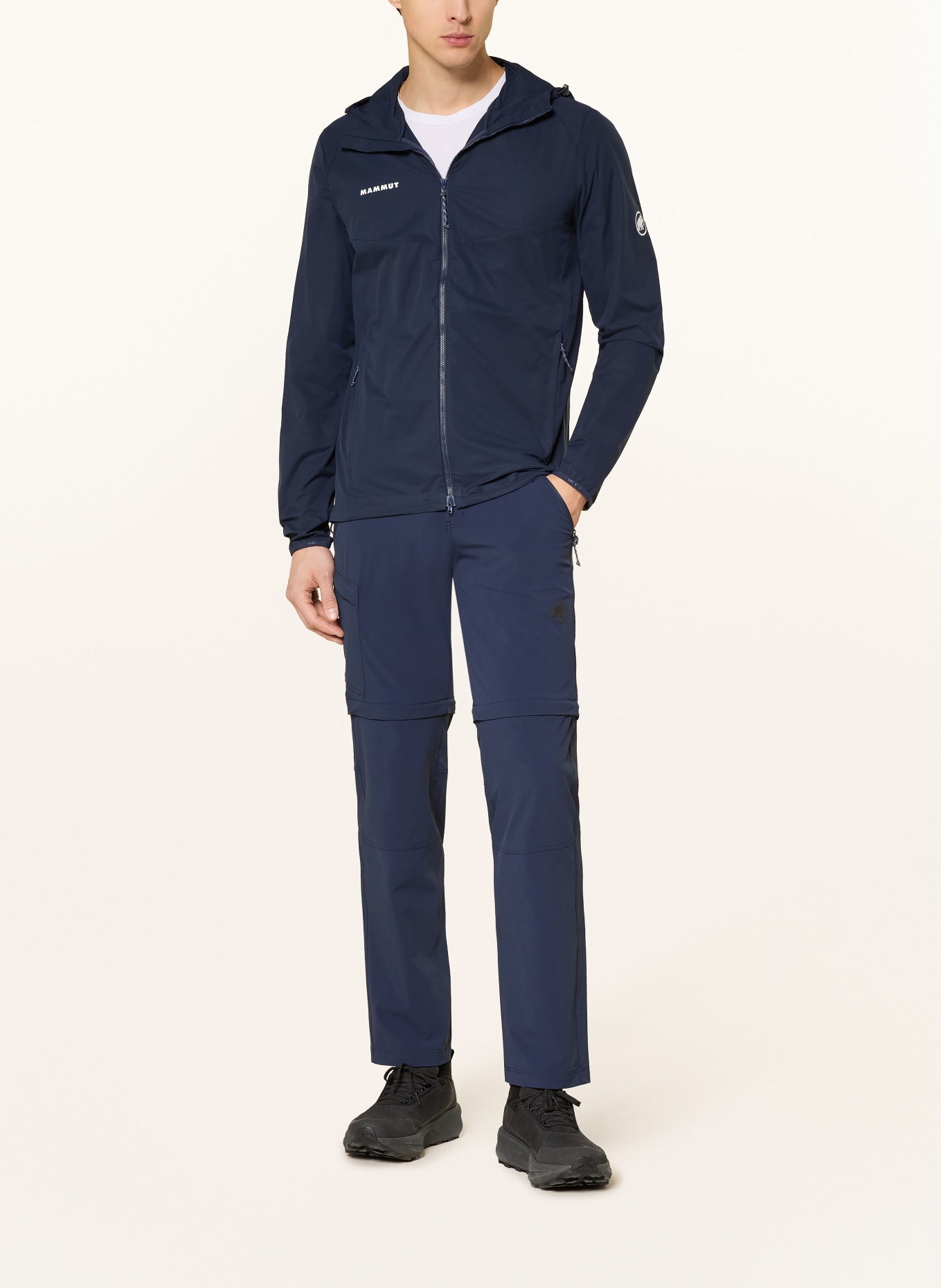 MAMMUT GRANITE SO HOODED softshell jacket: DARK BLUE