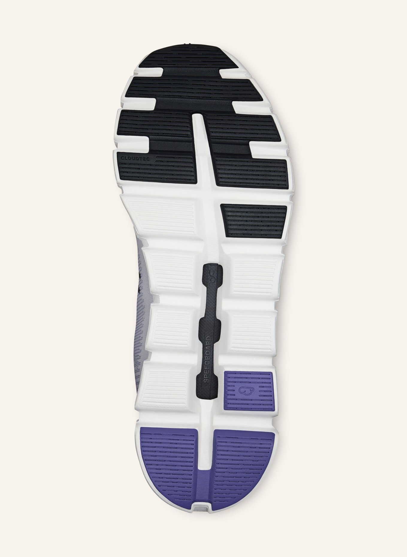 On CLOUD 6 PUSH sneakers: LIGHT PURPLE / DARK PURPLE / BLACK