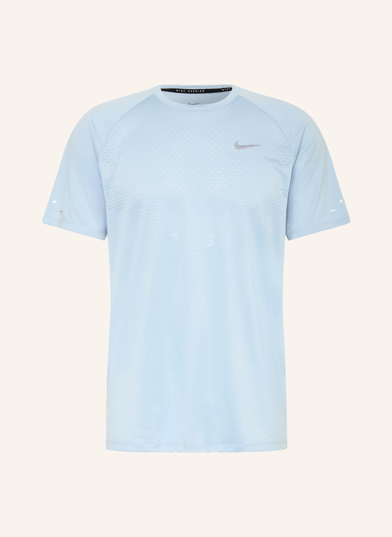 Nike Laufshirt STRIDE: HELLBLAU / GRAU