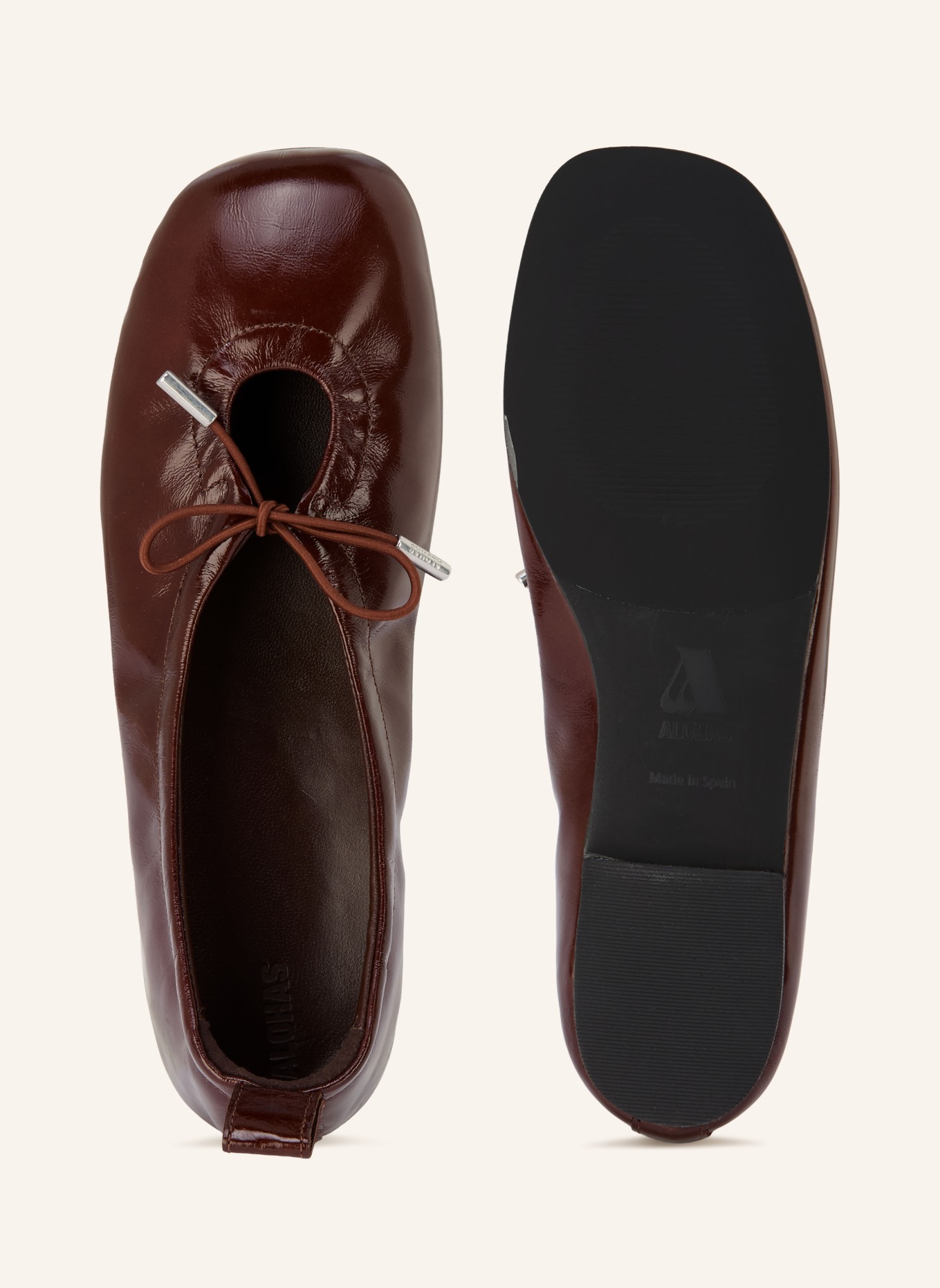 ALOHAS Baleriny ROSALIND: CIEMNOBRĄZOWY