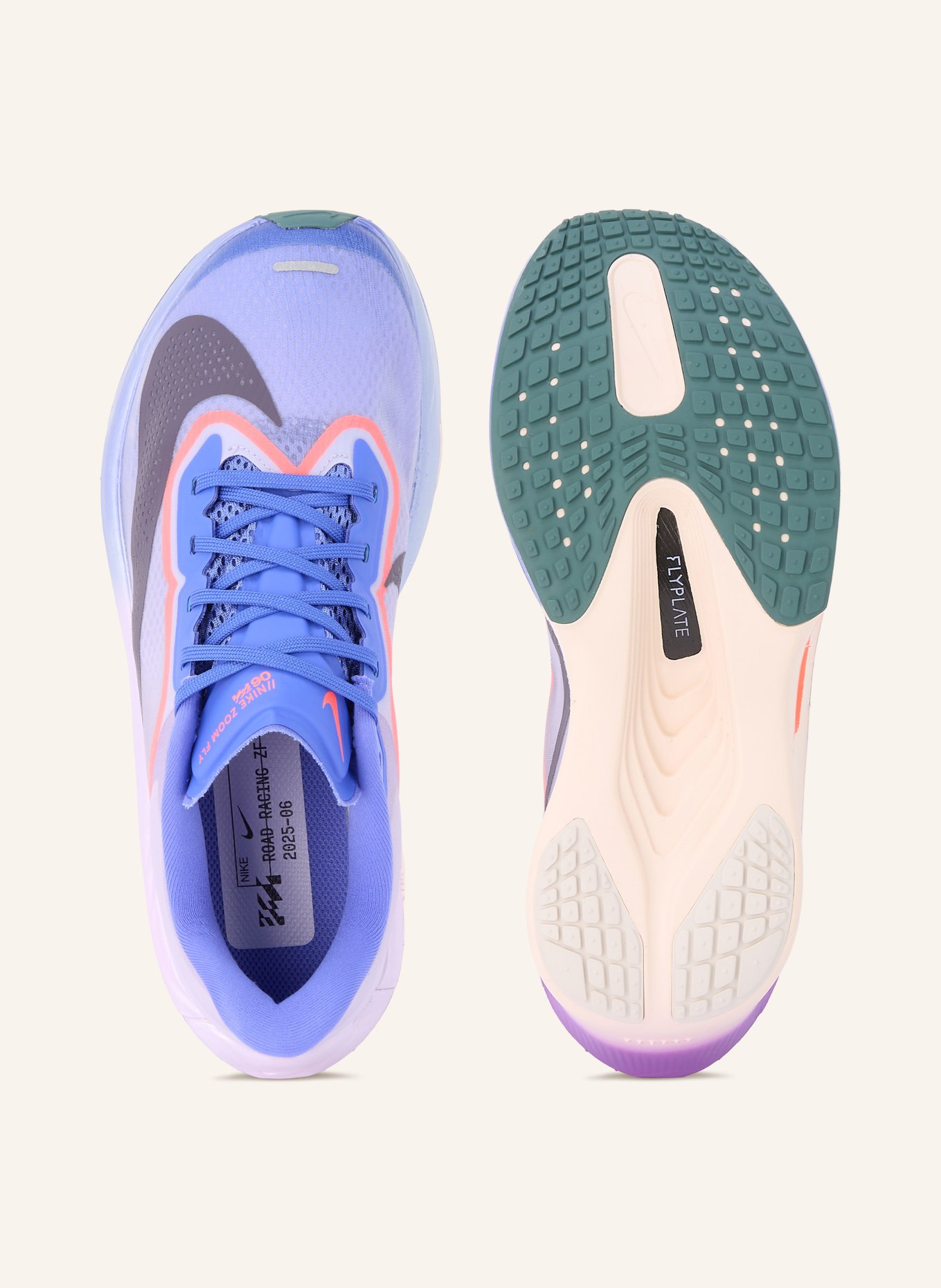 Nike Laufschuhe ZOOM FLY 6: LILA / NEONROT / BLAU