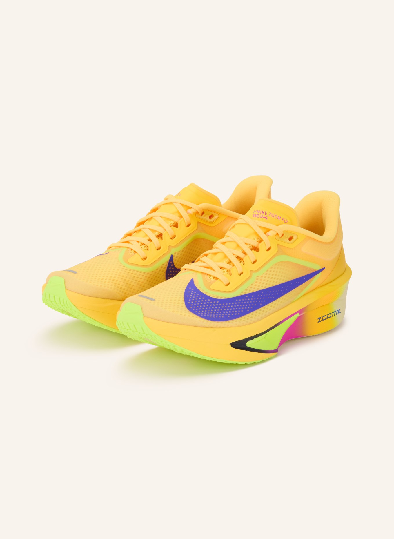 Nike Laufschuhe ZOOM FLY 6: GELB / LILA / NEONGELB