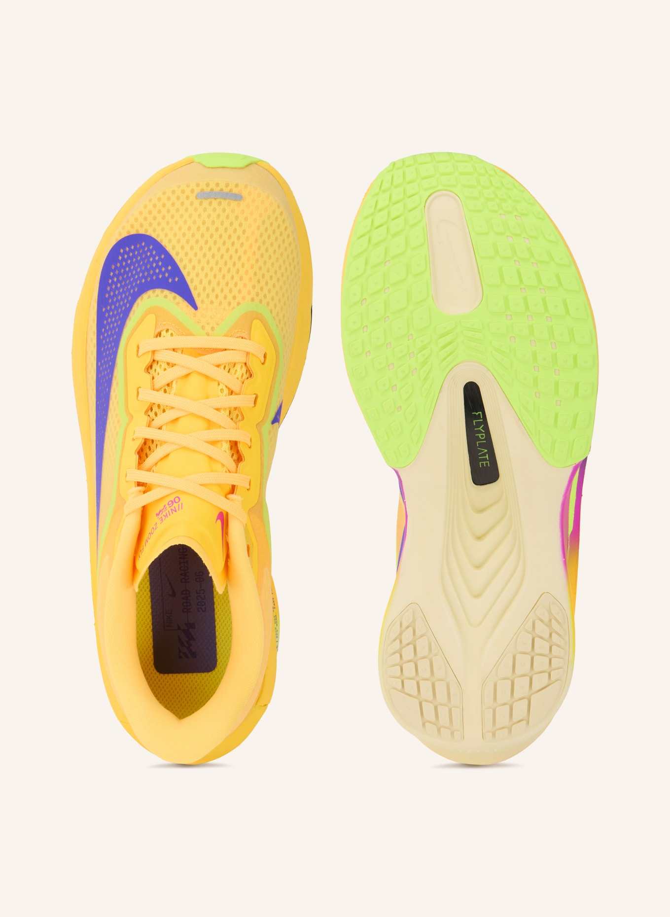 Nike Laufschuhe ZOOM FLY 6: GELB / LILA / NEONGELB