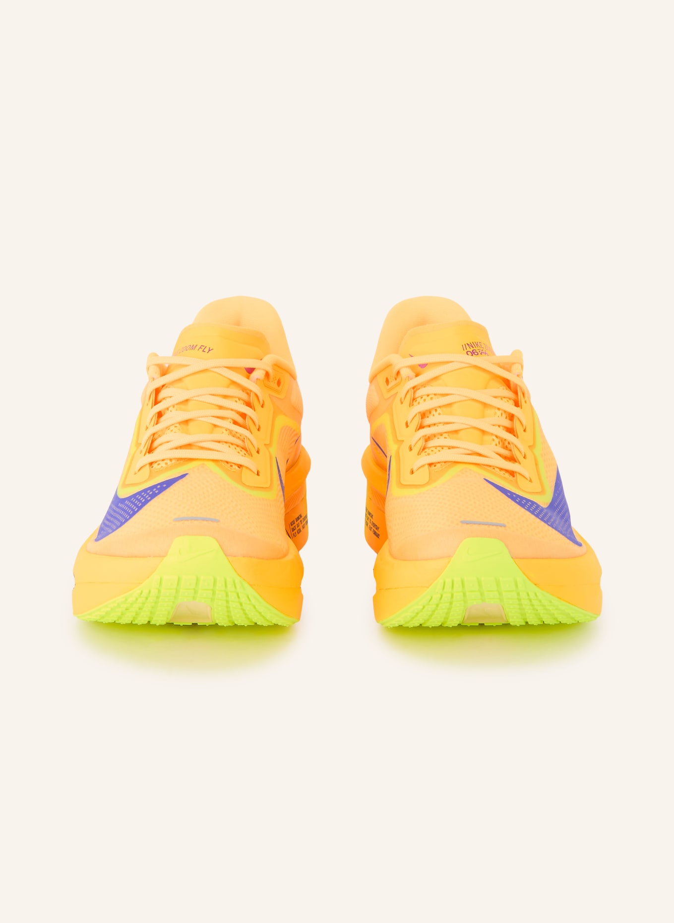 Nike Laufschuhe ZOOM FLY 6: DUNKELGELB / NEONGELB / DUNKELBLAU