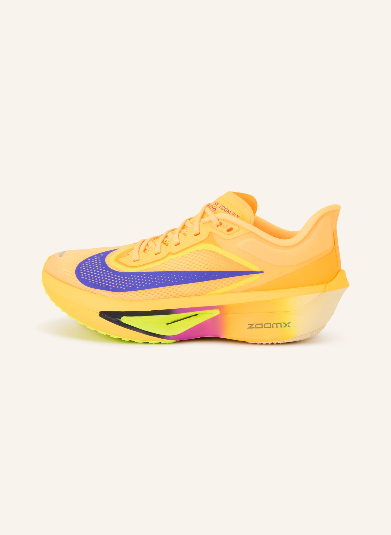 Nike Laufschuhe ZOOM FLY 6: DUNKELGELB / NEONGELB / DUNKELBLAU
