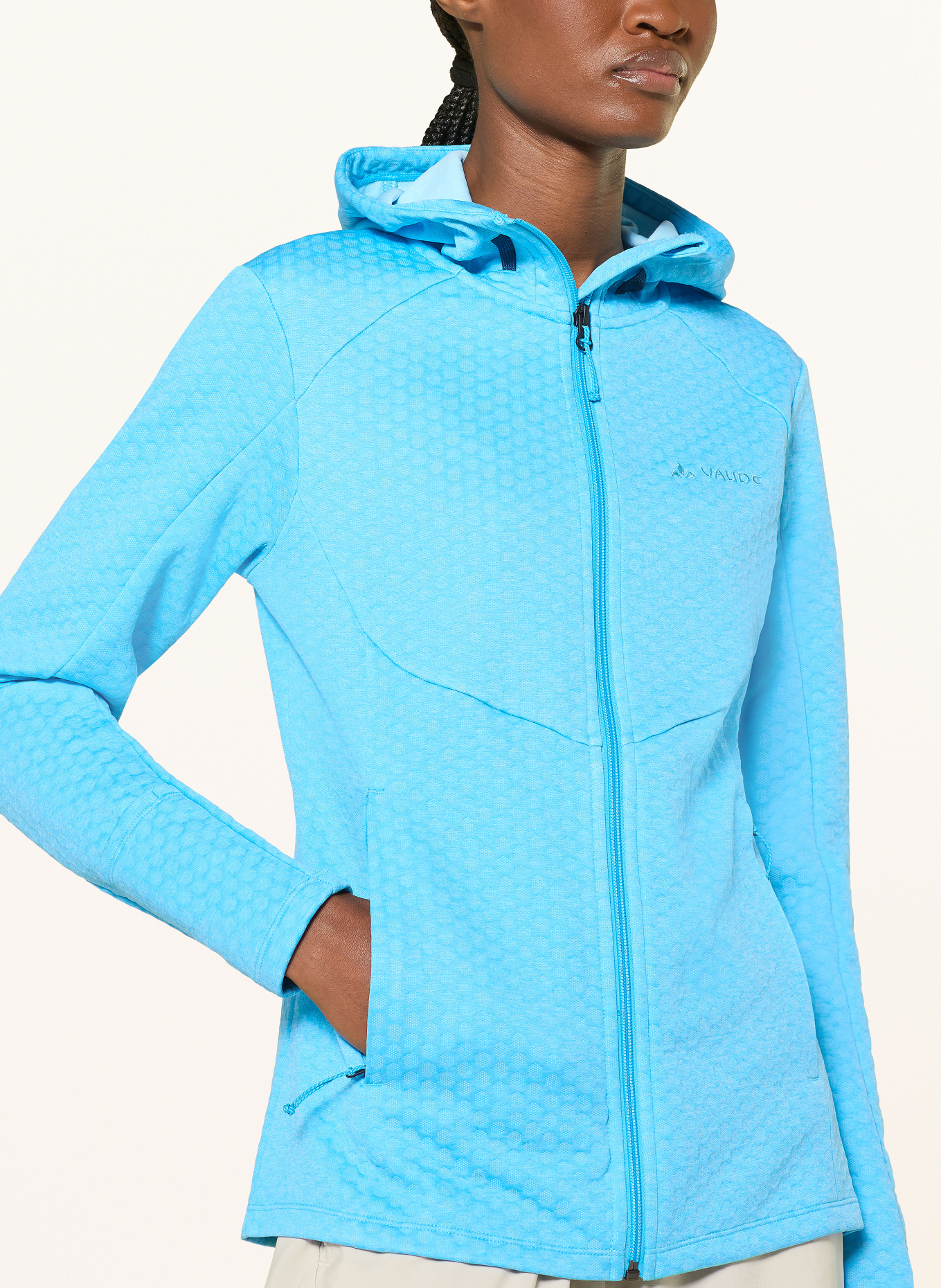 VAUDE Fleece jacket SKOMER: TURQUOISE
