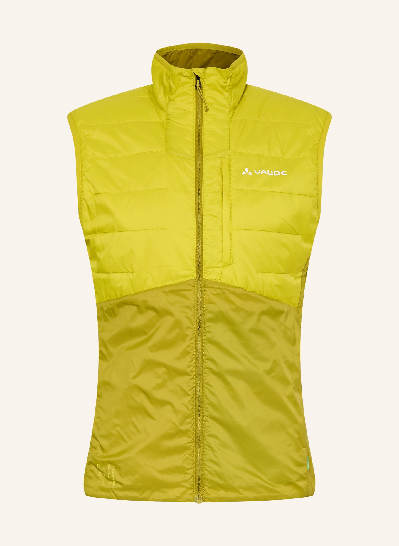 VAUDE FRENEY IV functional vest: YELLOW / OLIVE
