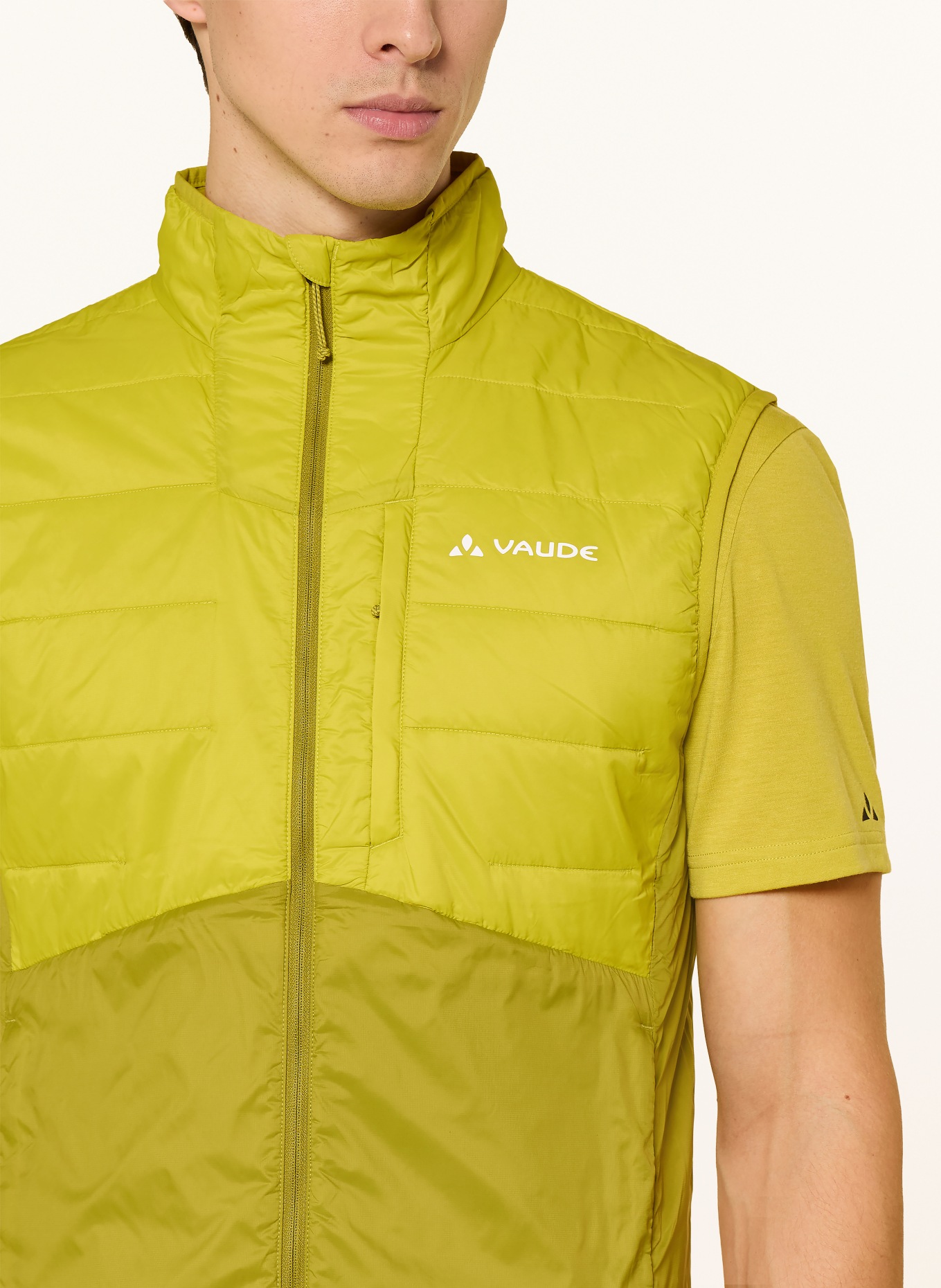 VAUDE FRENEY IV functional vest: YELLOW / OLIVE