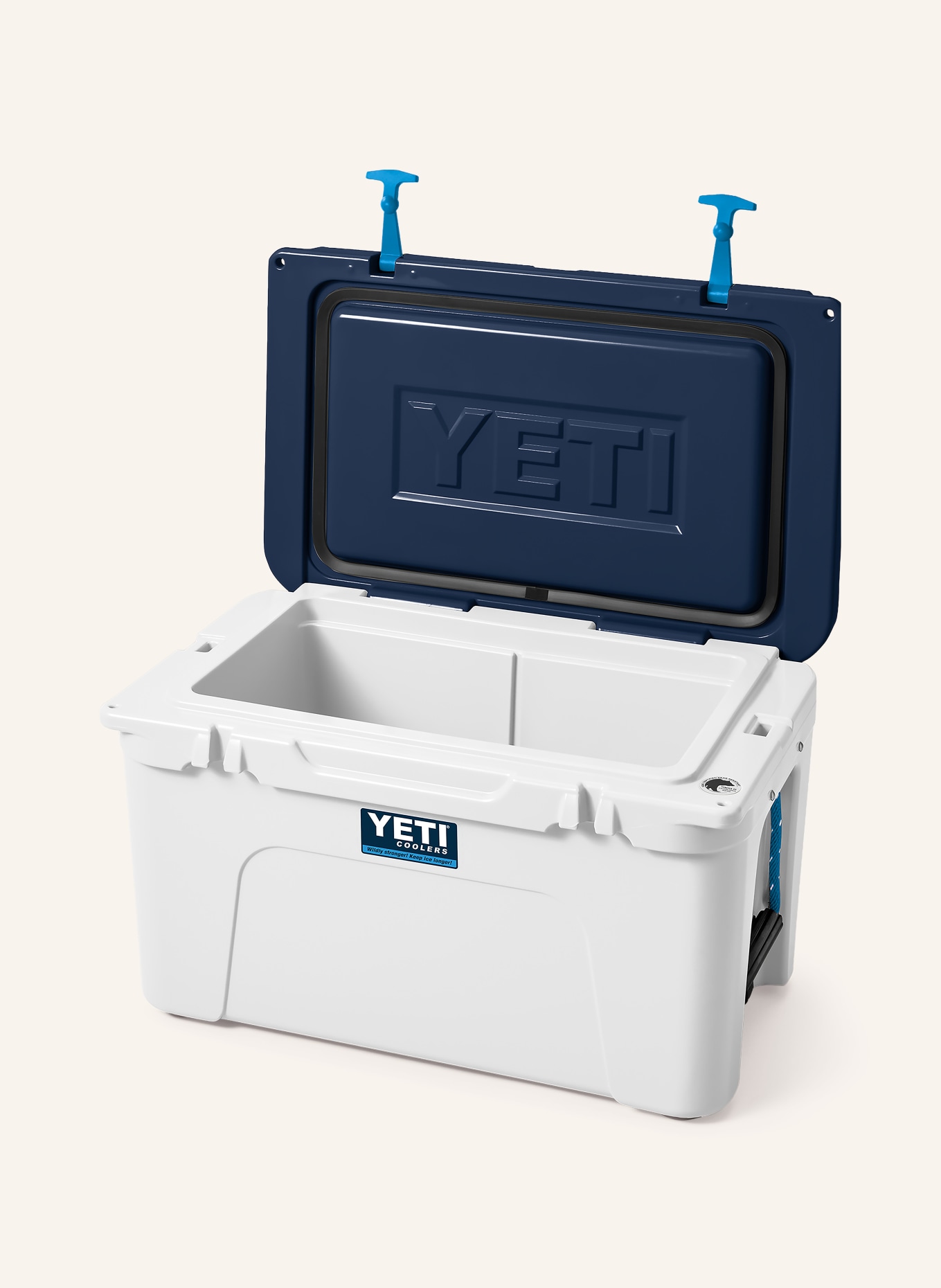 YETI Kühlbox TUNDRA® 45: WEISS / BLAU