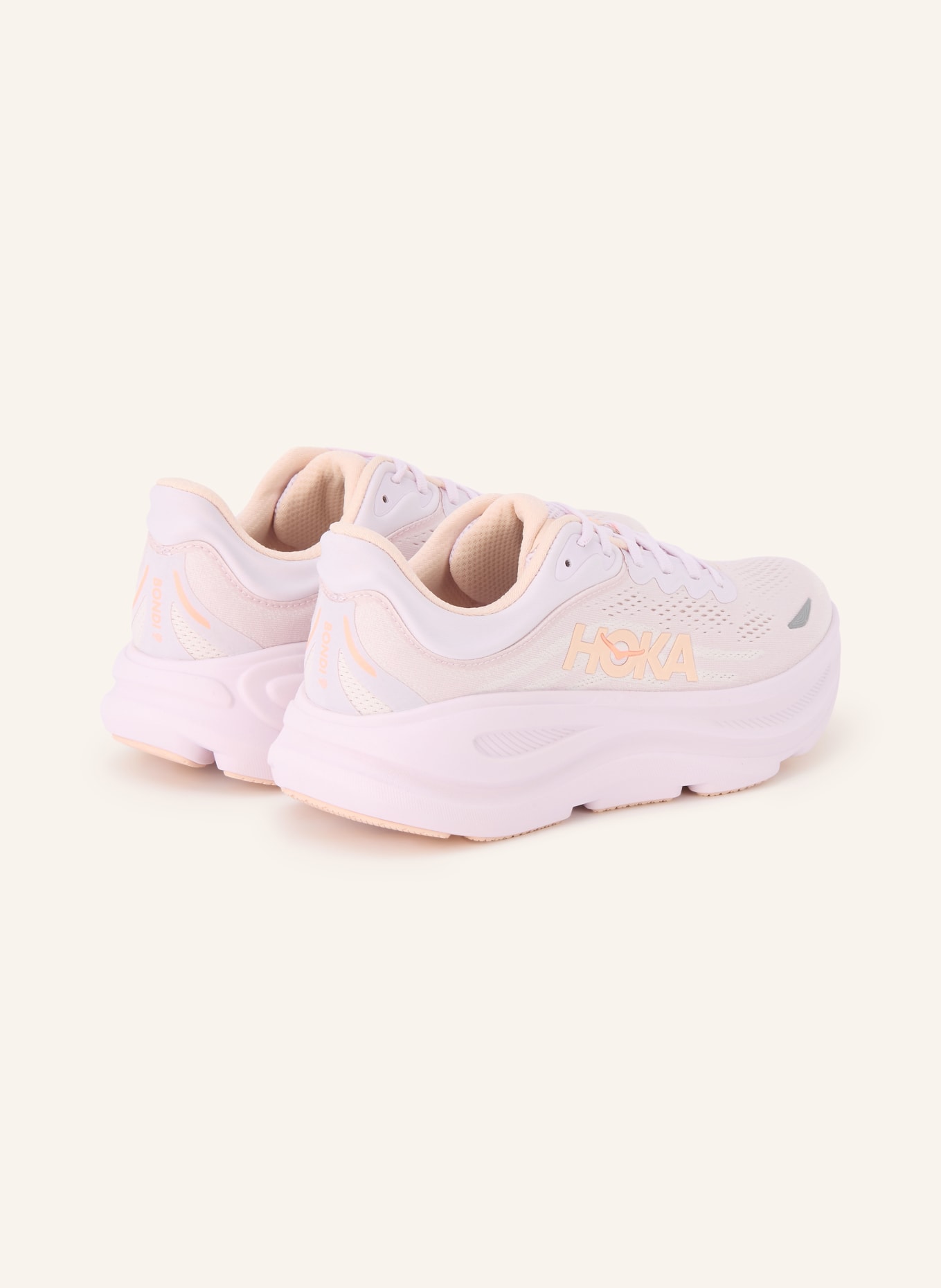HOKA Laufschuhe BONDI 9: HELLROSA / NEONORANGE / HELLORANGE